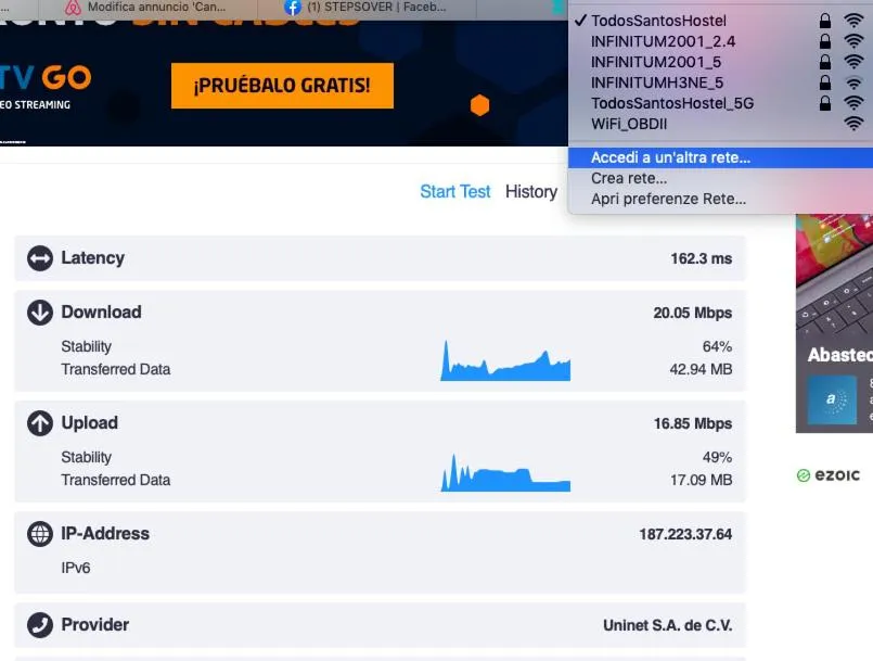 Todos Santos Hostel super fast and stable satellite wifi