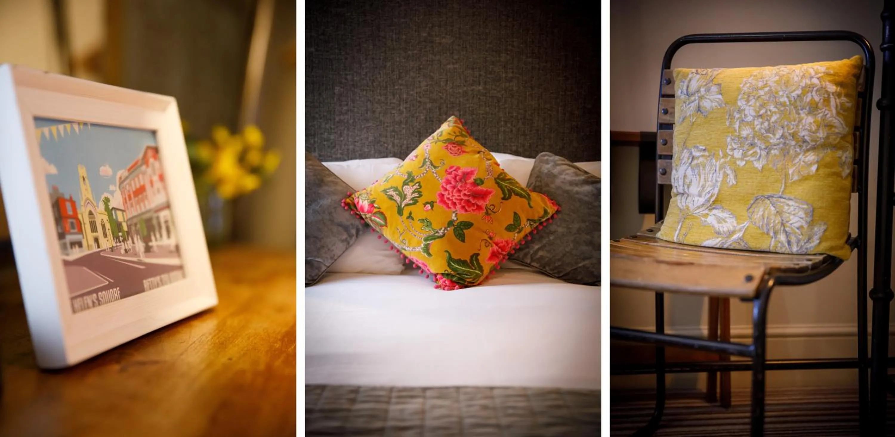 Decorative detail, Bed in Clearly Apartments Bootham York