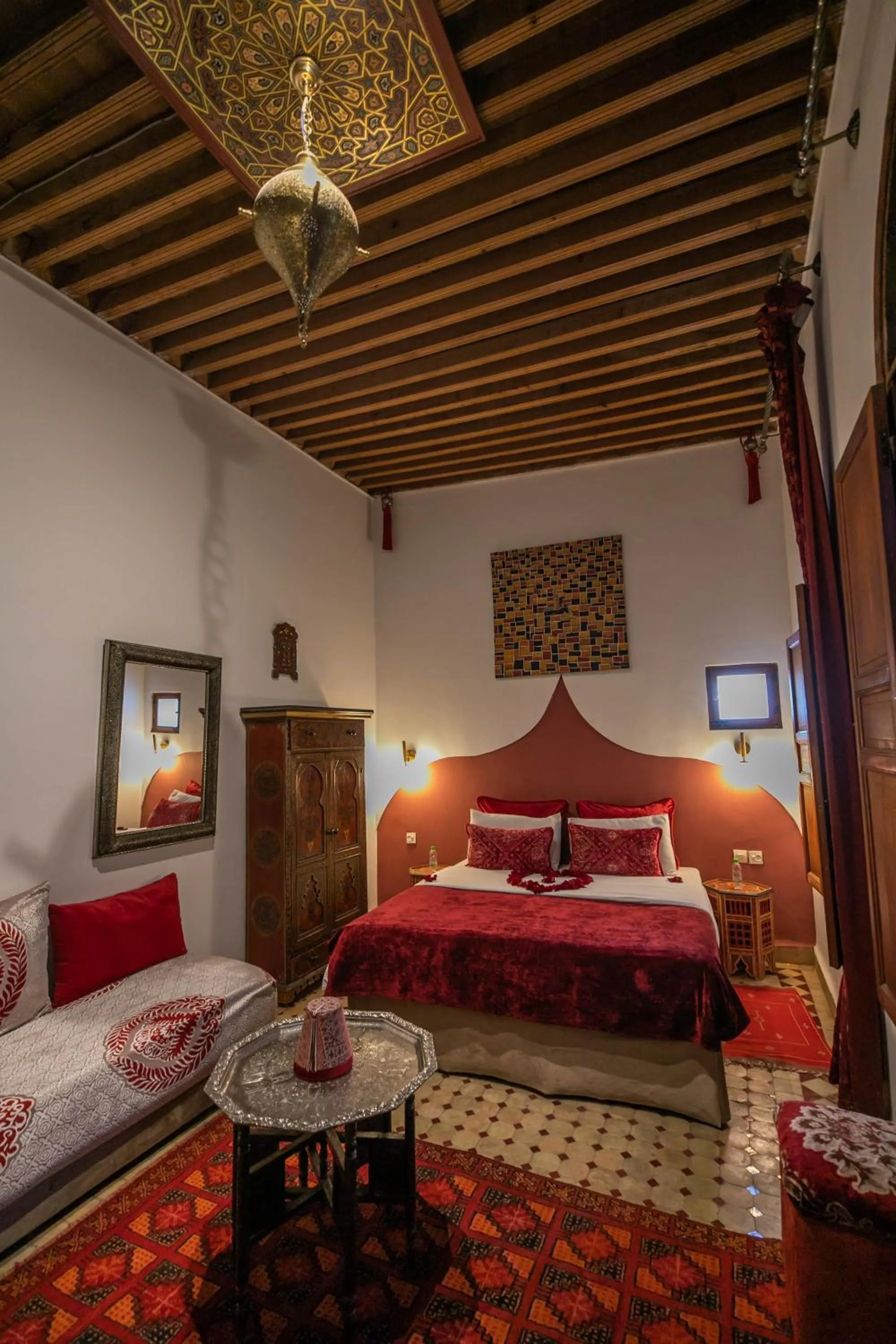Bed in Riad Les Idrissides Chez LEA