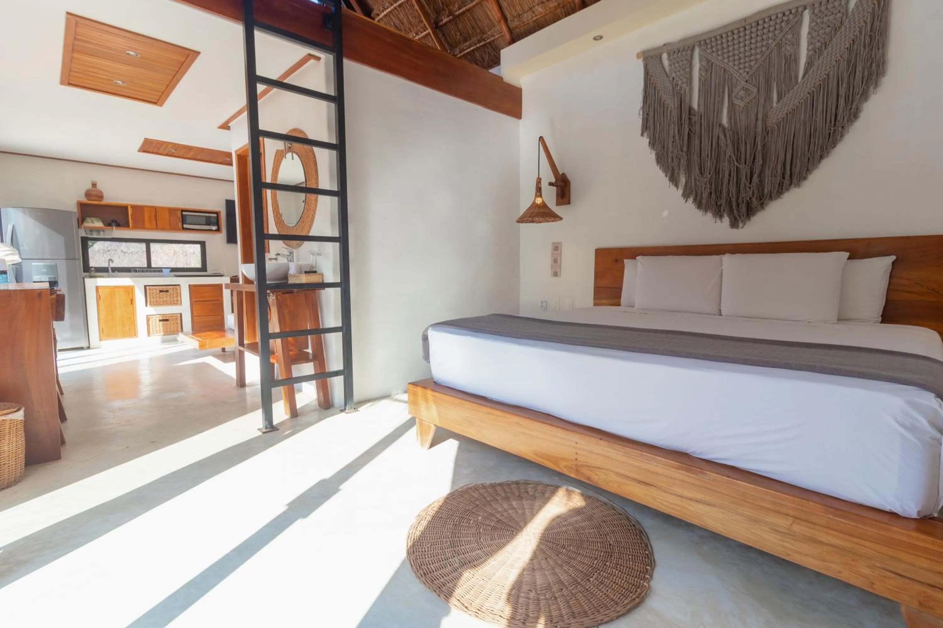 Bedroom, Bed in Hotel CasaBakal - A pie de Laguna - Bacalar