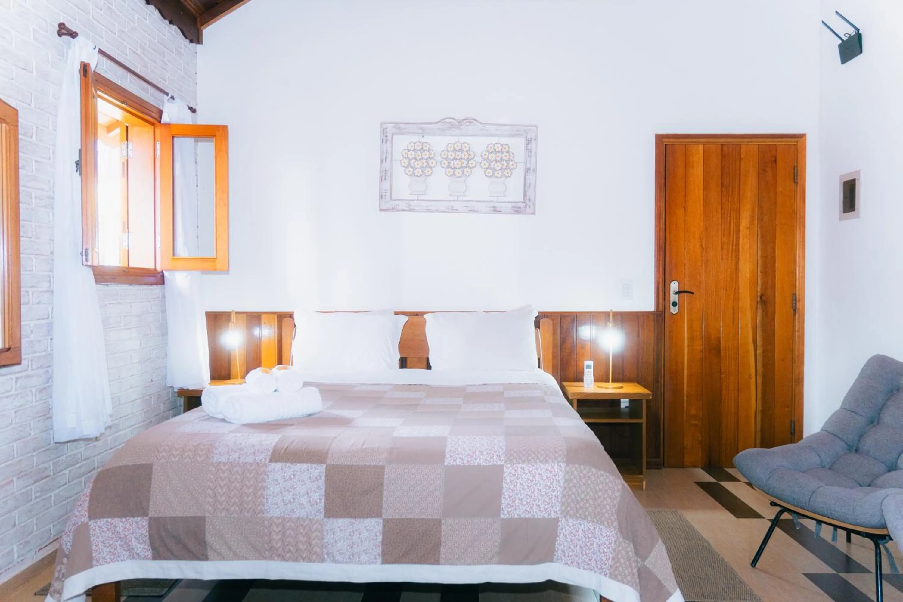 Bed in Pousada Alto de Monte Verde