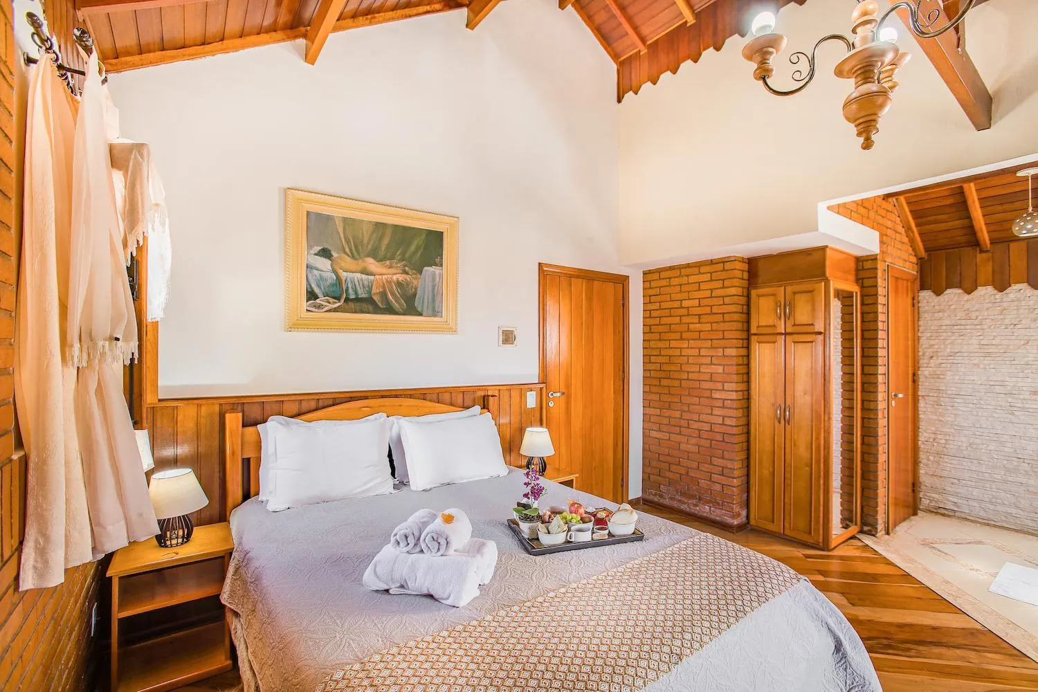 Bed in Pousada Alto de Monte Verde