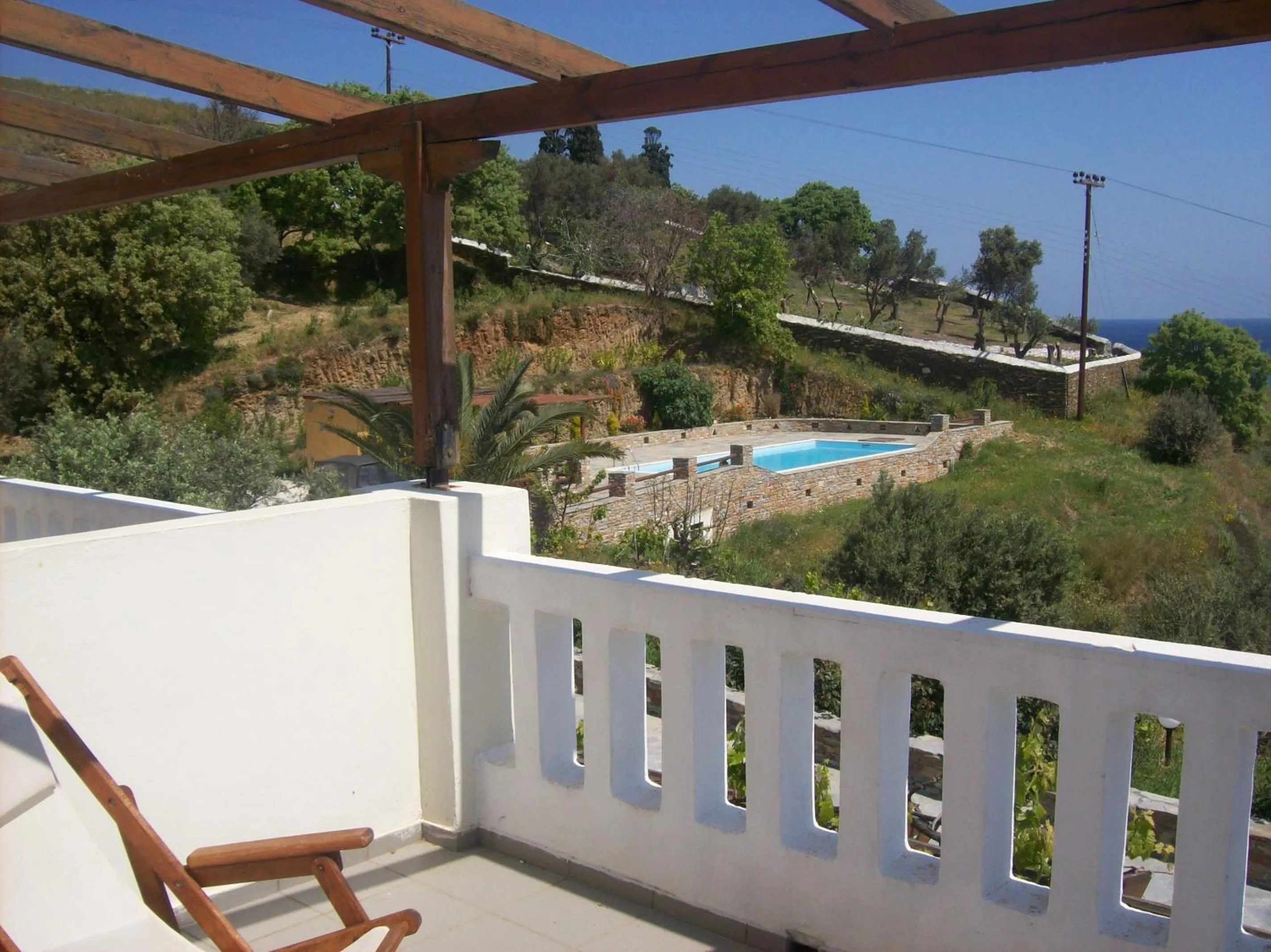 Garden view in Vassiliki Studios