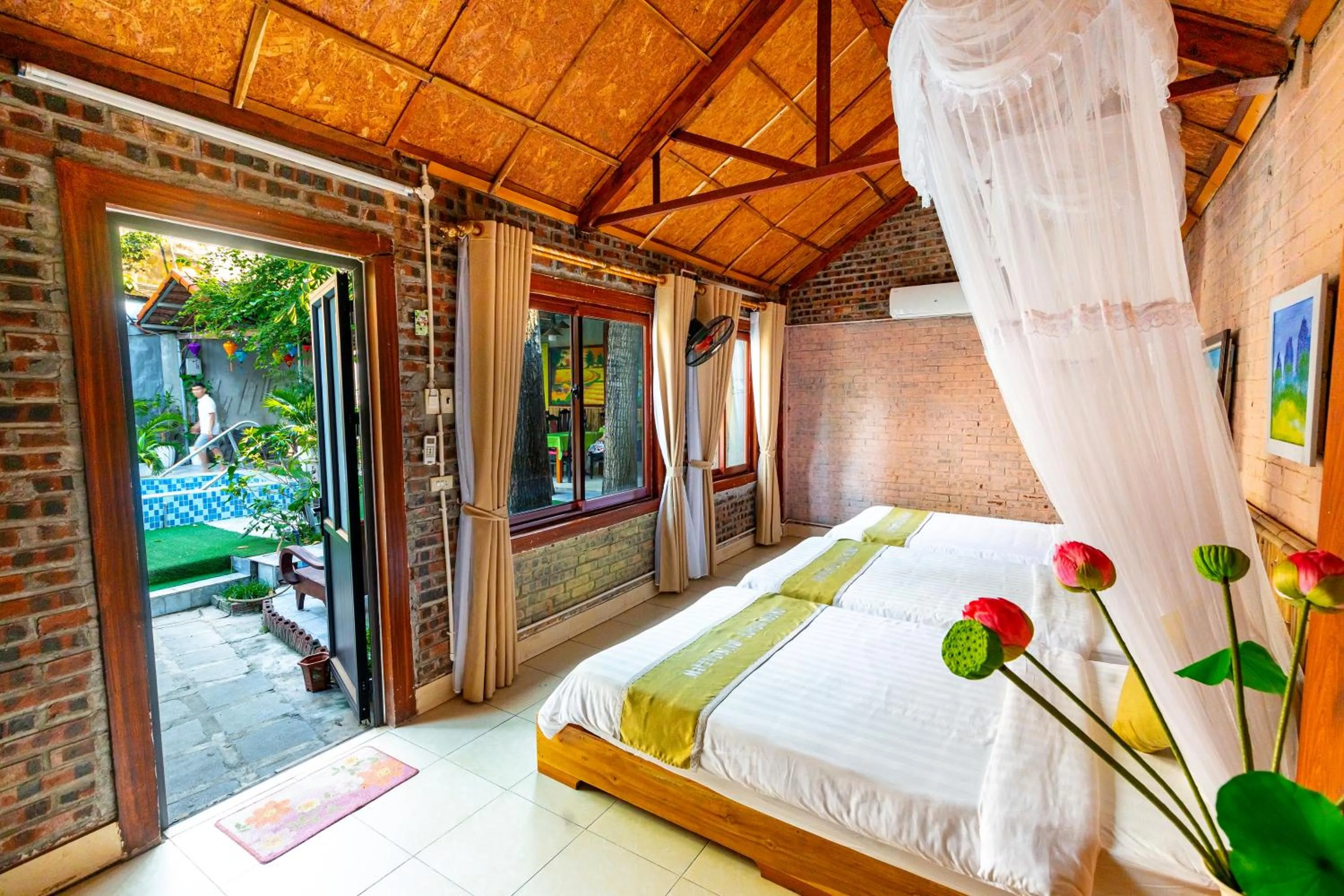 Bed in Green Peace Bungalow