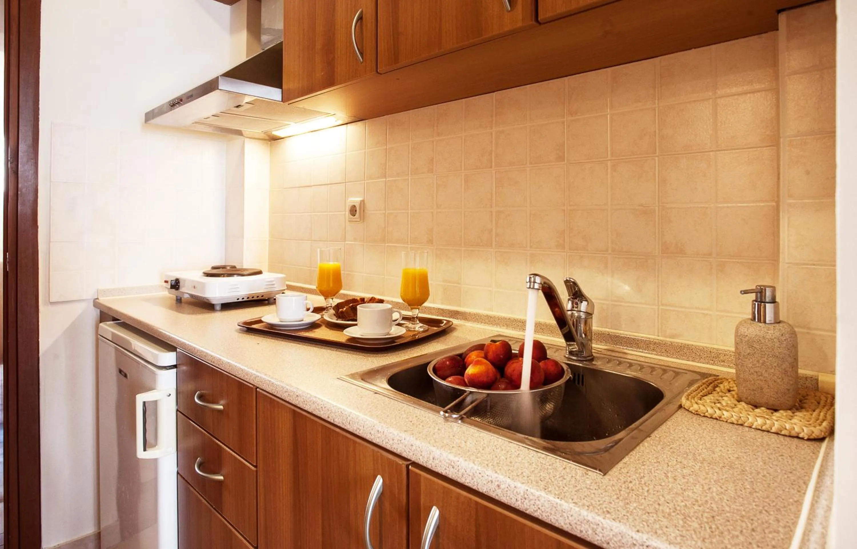 Kitchen or kitchenette in Hotel Paralio
