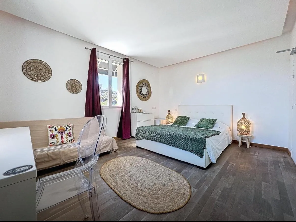 Bed in Hôtel Les 3 Terrasses