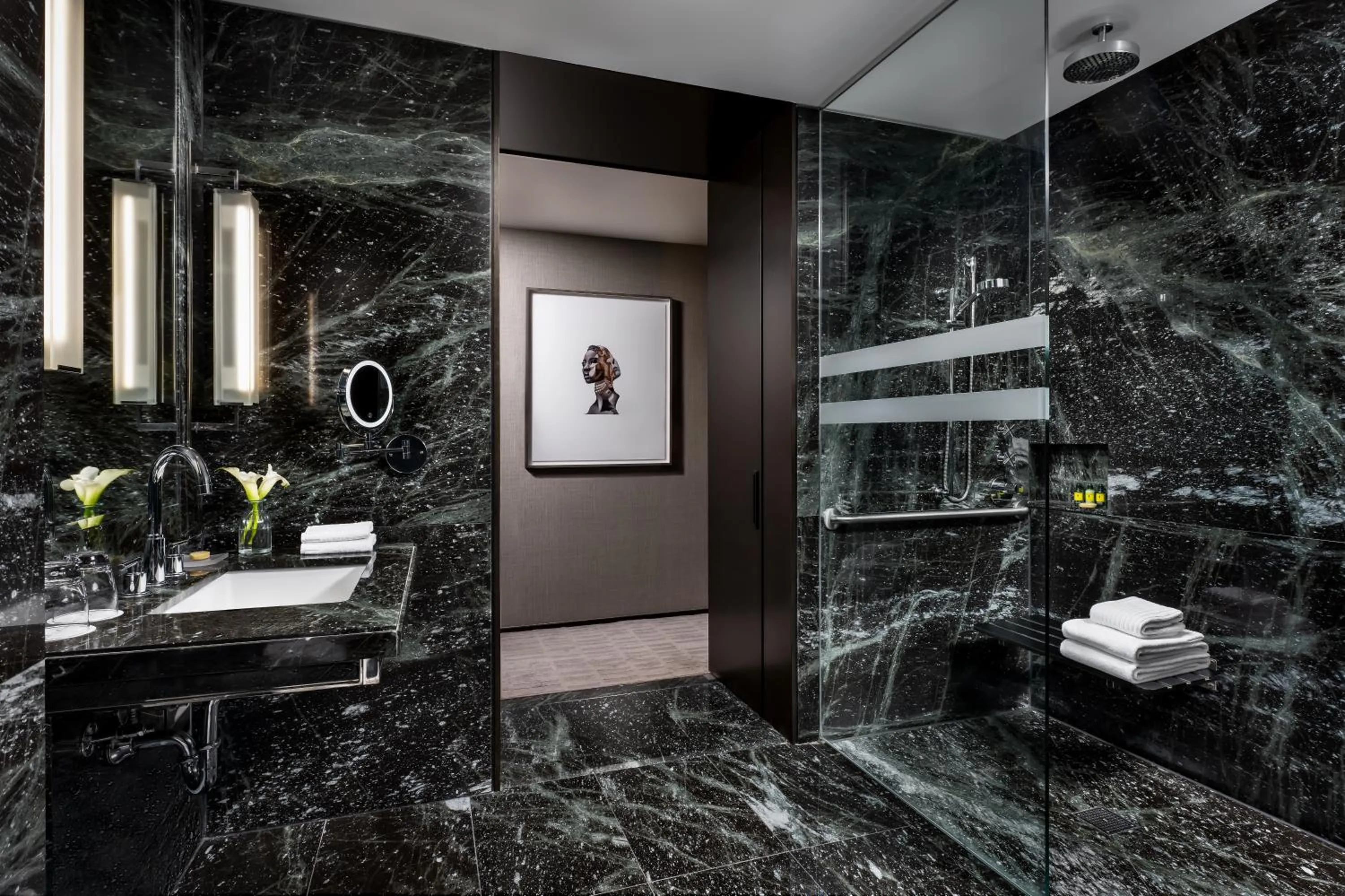 Shower in The Hazelton Hotel