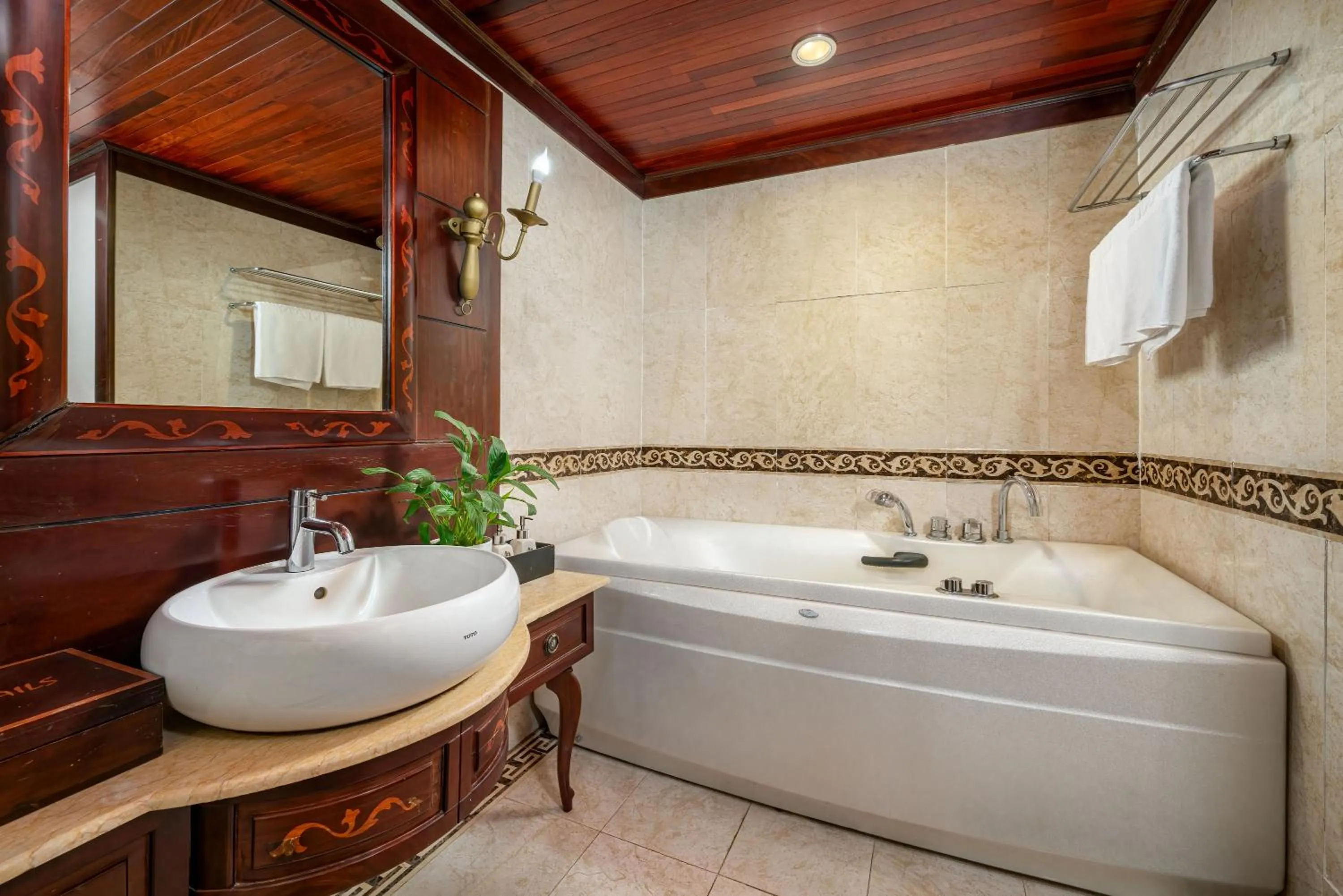 Bathroom in Indochina Sails Ha Long Bay