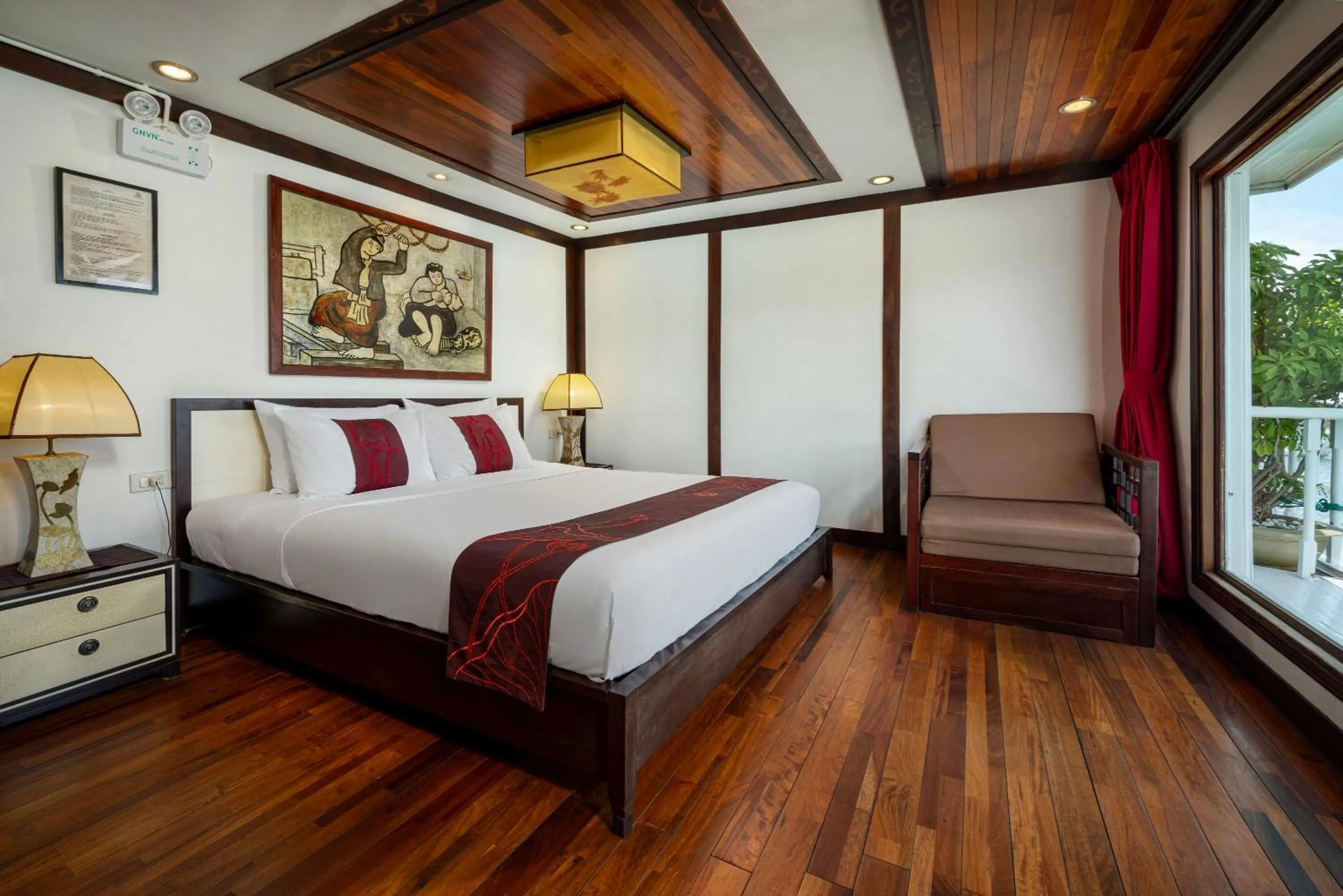 Bed in Indochina Sails Ha Long Bay