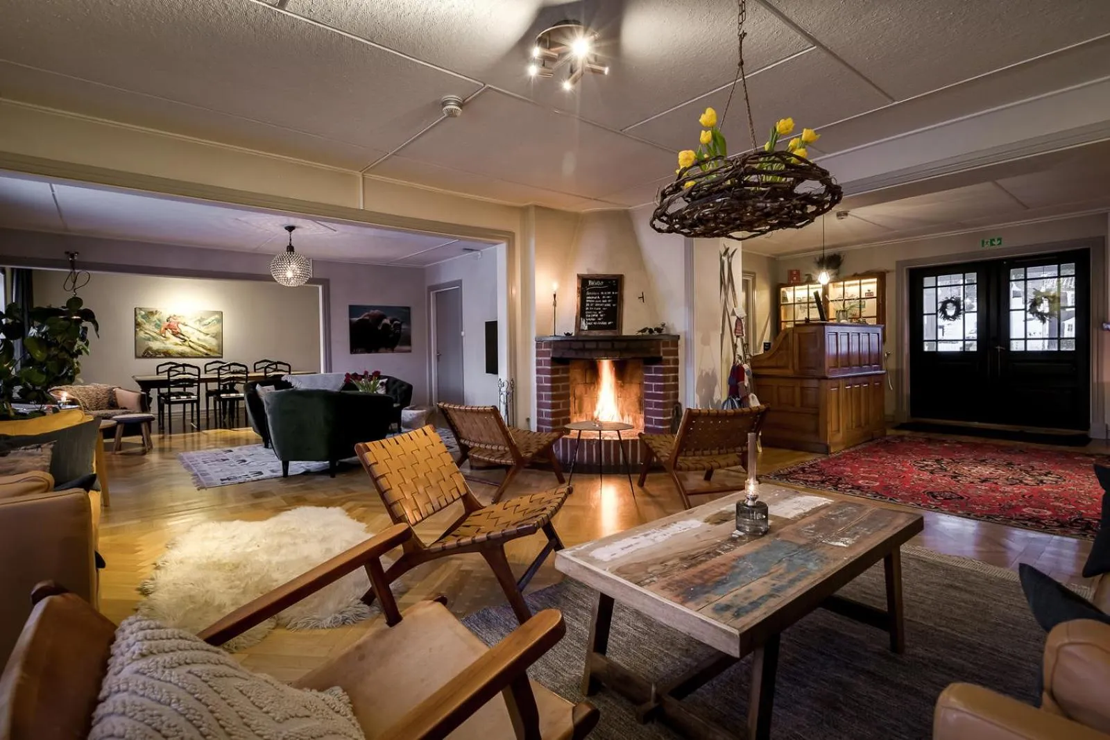 Property building in Millestgården Eco lodge