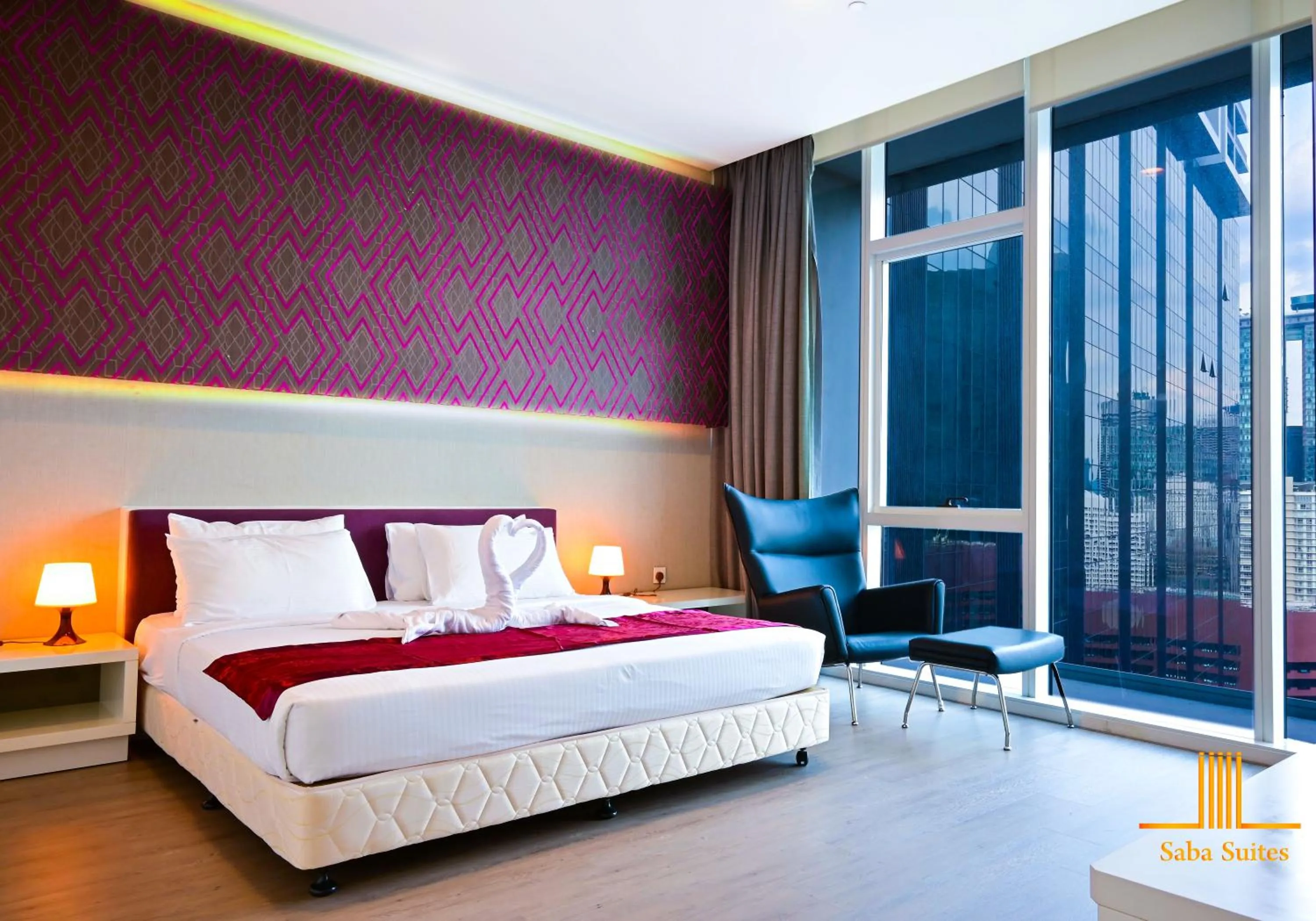 Bed in Saba Suites at Platinum KLCC Bukit Bintang Kuala Lumpur