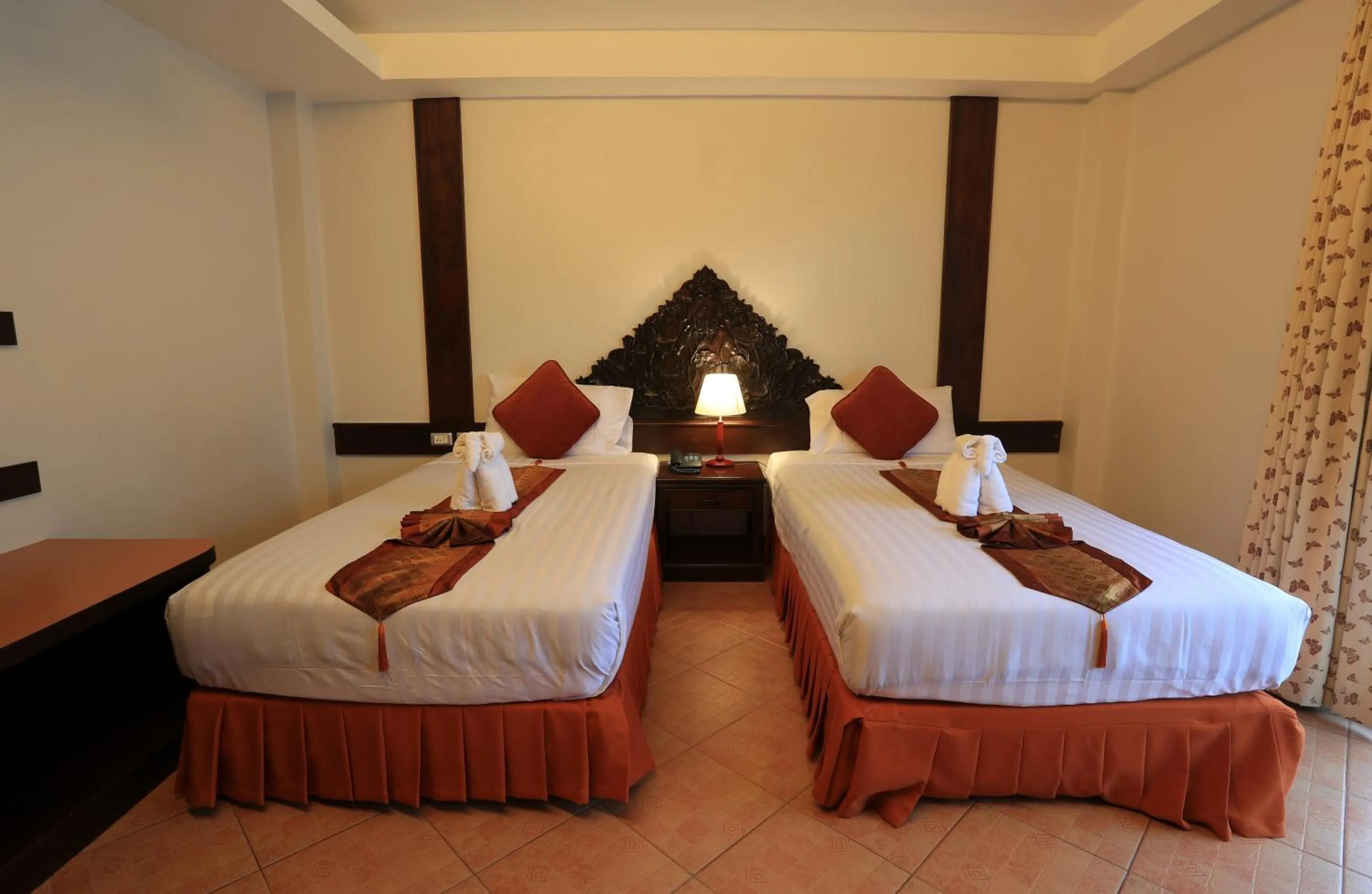 Bed in Baan Boa Resort