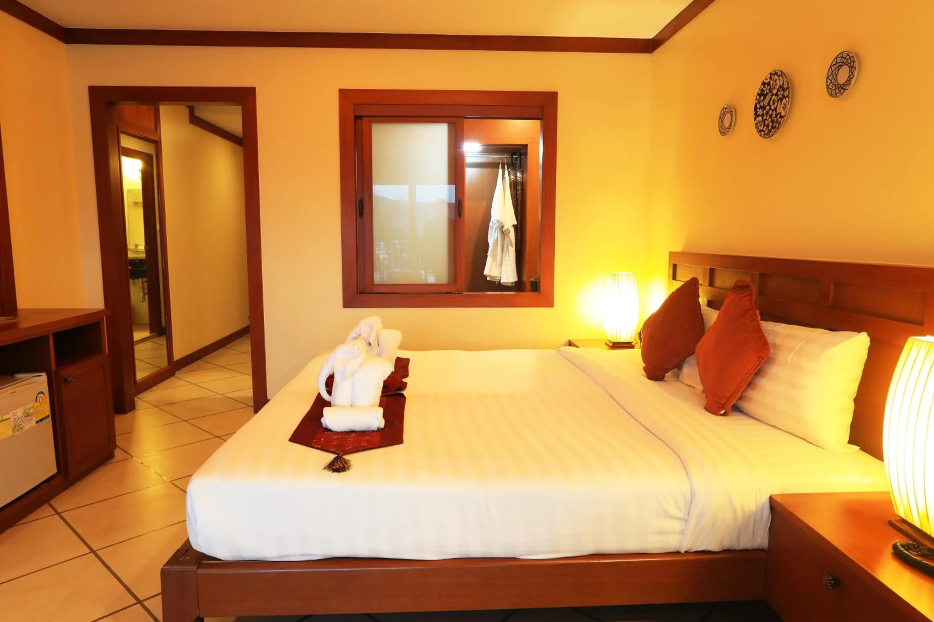 Bed in Baan Boa Resort