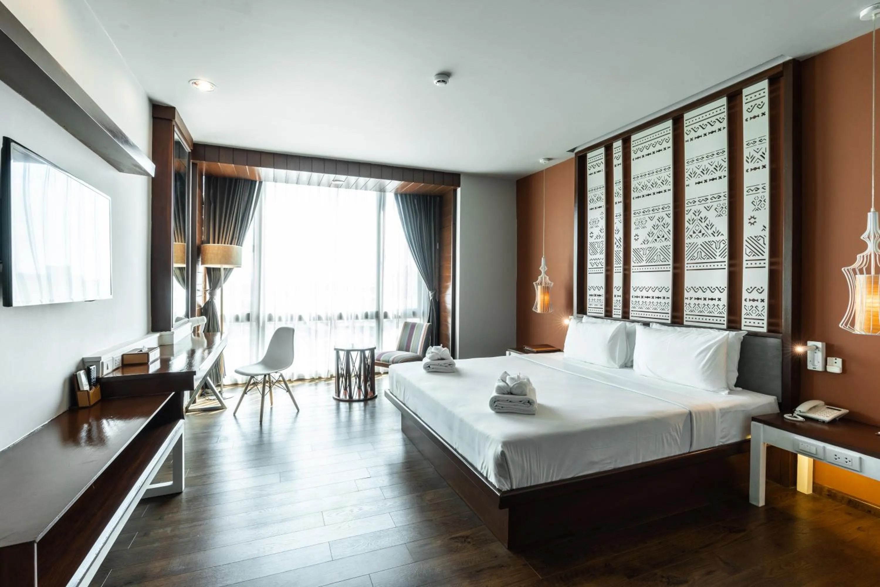 Photo of the whole room, Bed in Grand Hotel Vientiane