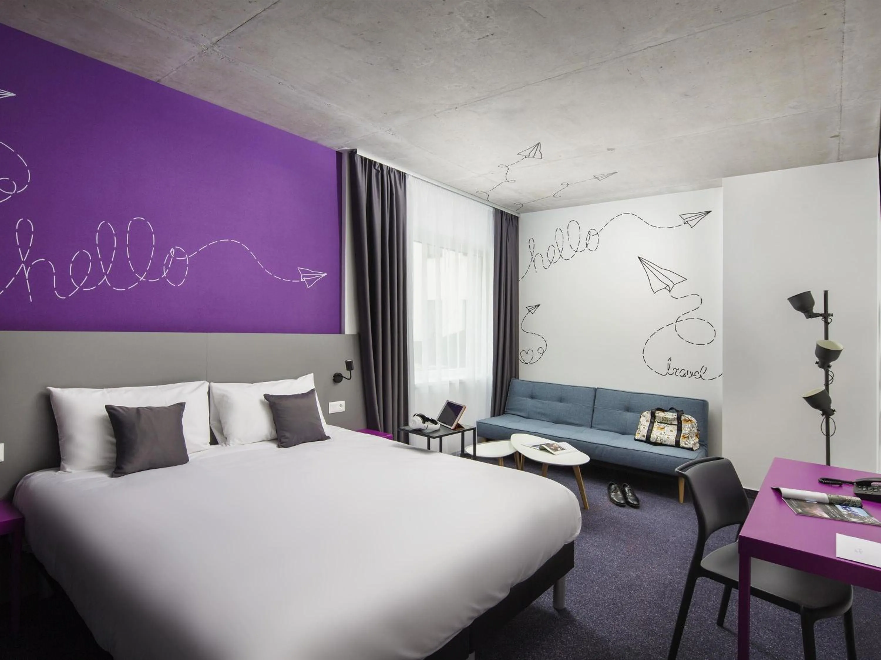 Bedroom, Bed in ibis Styles Budapest Airport