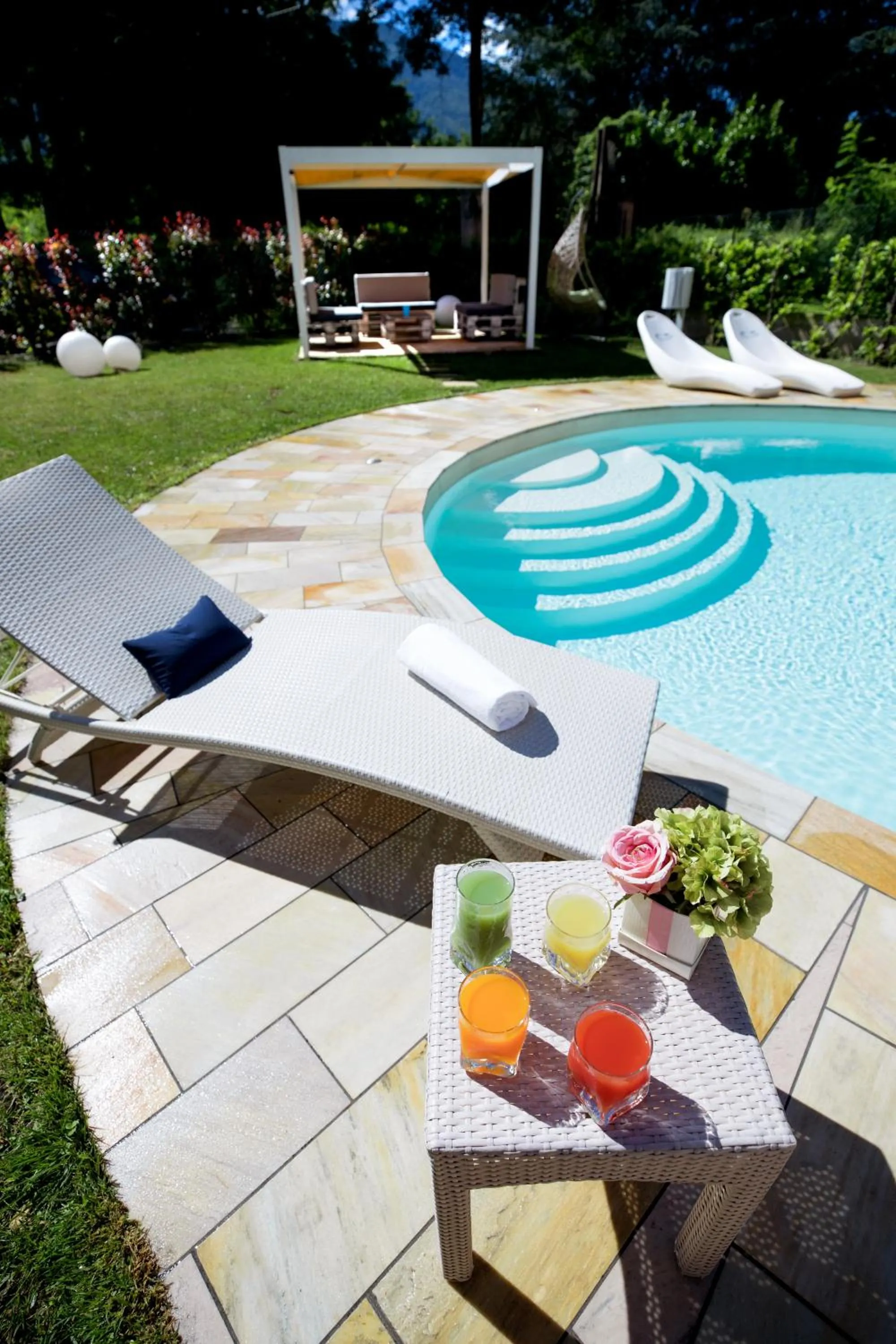 Pool view in Hotel Brescia