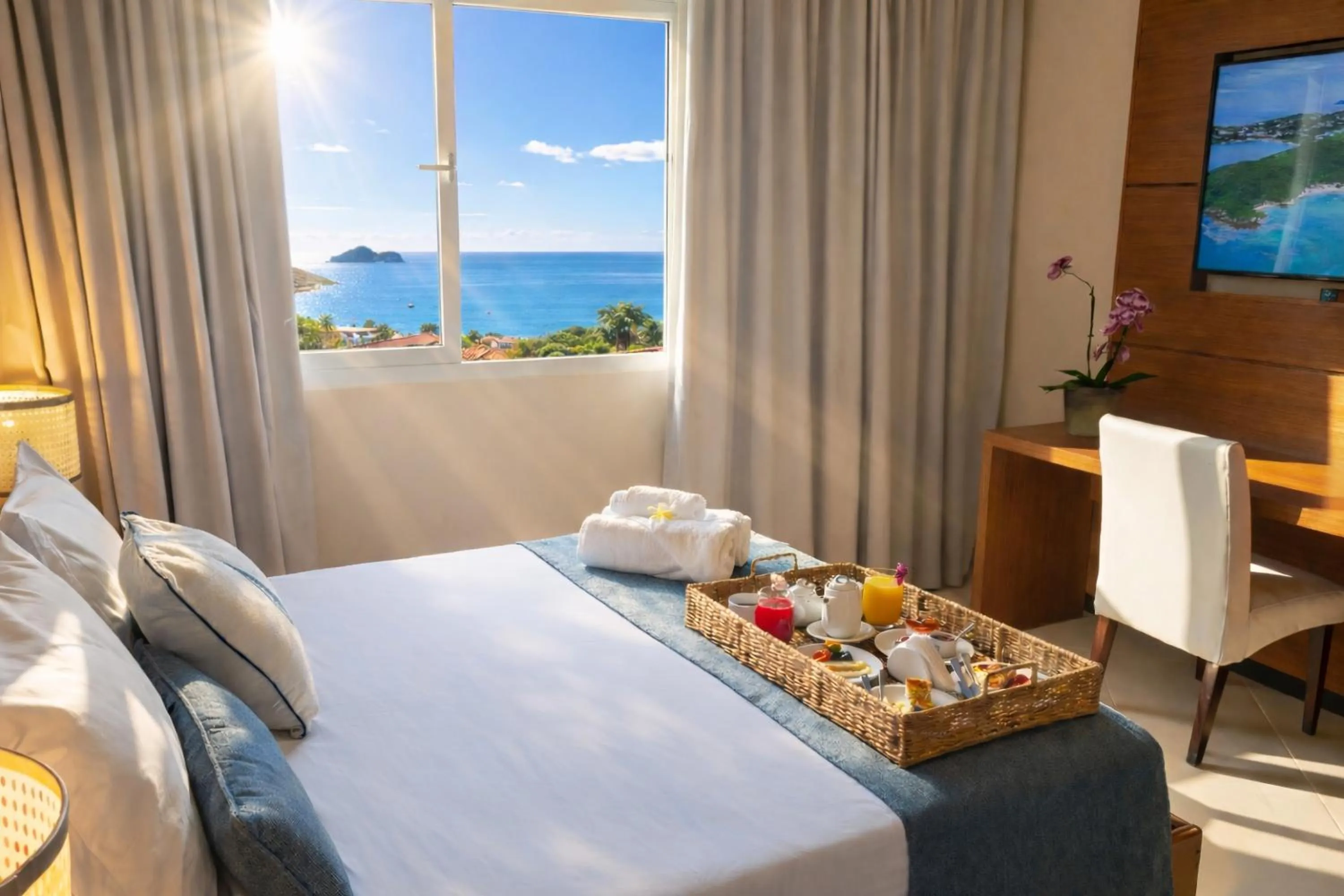 Natural landscape, Bed in Buzios Mar Hotel