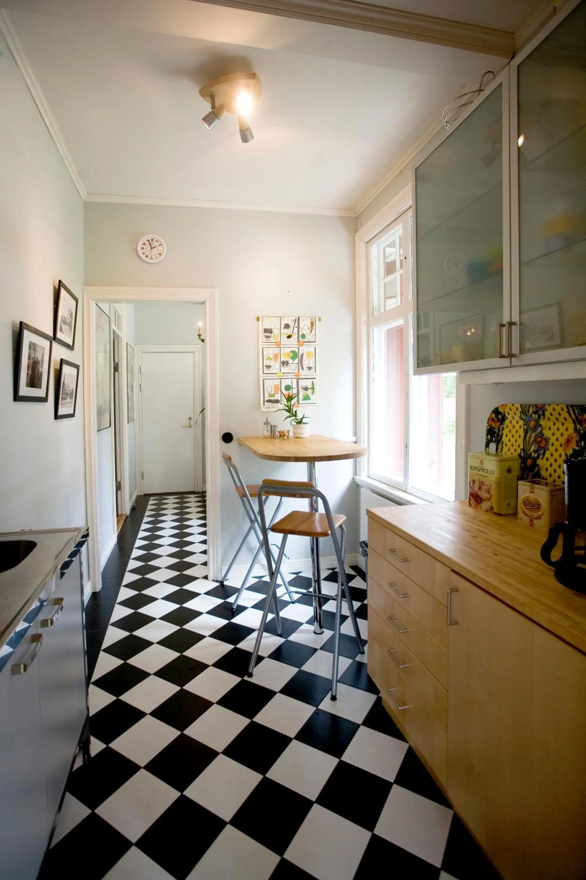 Kitchen or kitchenette in Borgs Villahotell och B&B