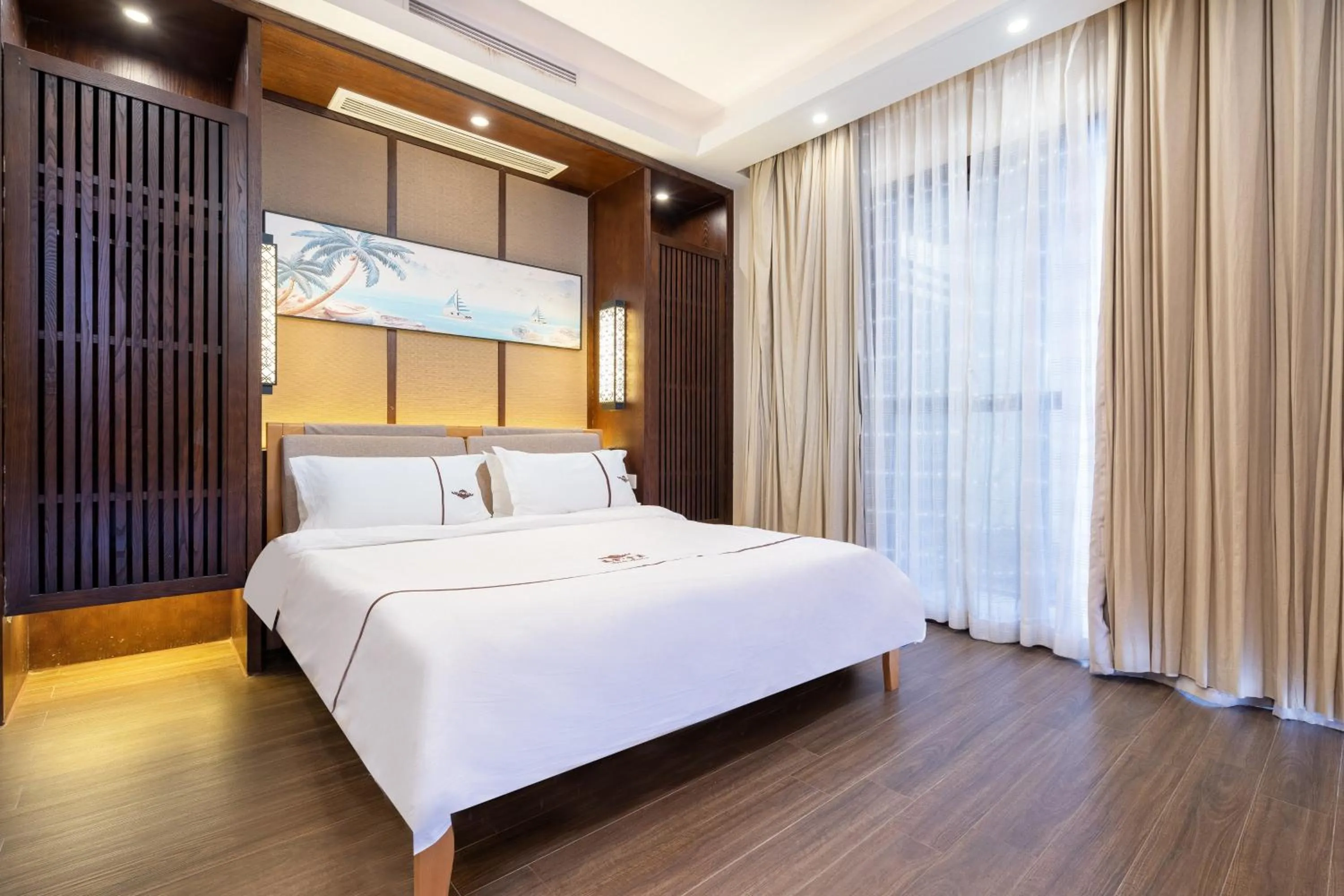 Bed in Iccssi Villa Haitang Bay Sanya