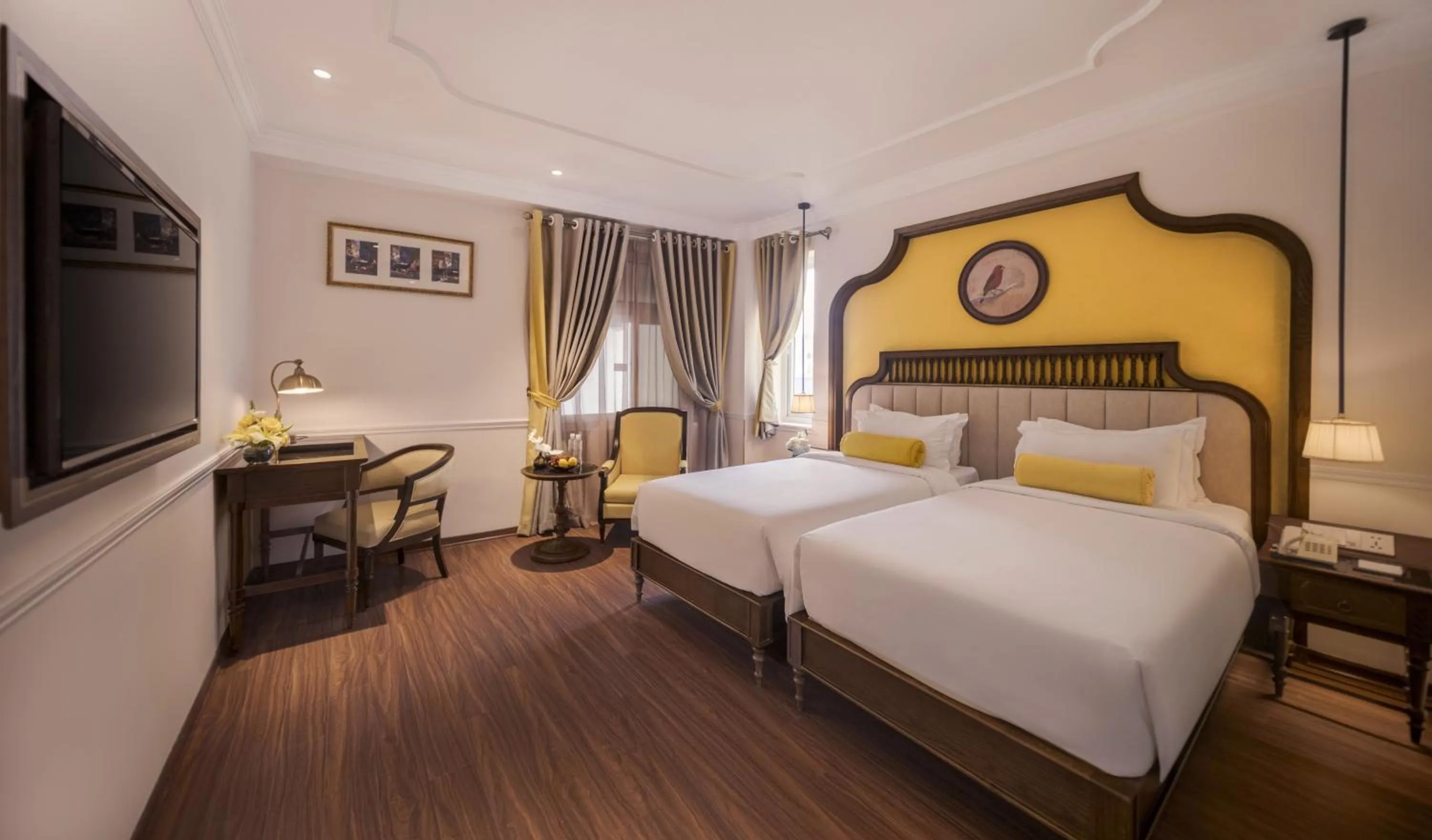Photo of the whole room, Bed in Hanoi Tirant Hotel