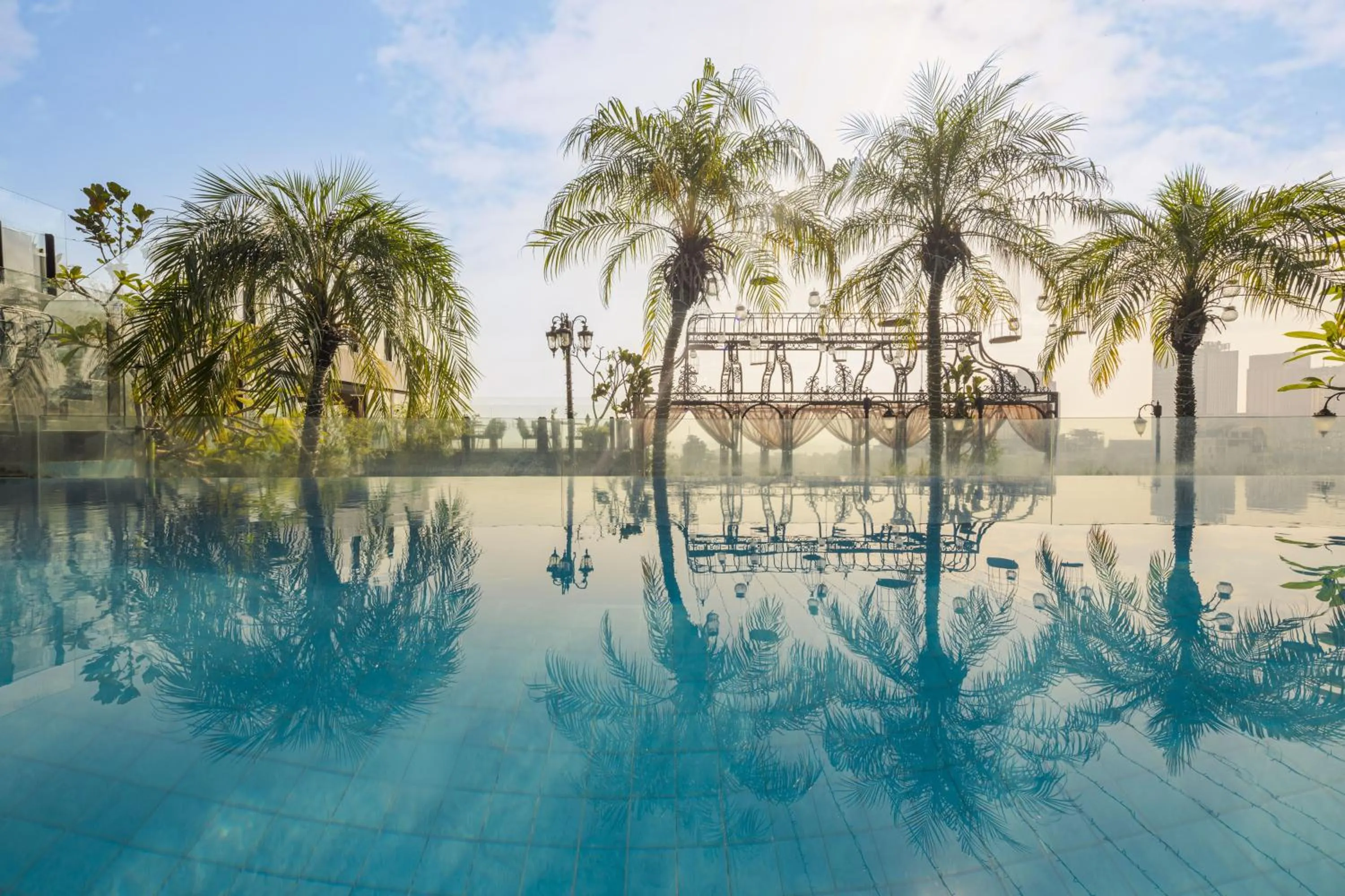 Pool view in Hanoi Tirant Hotel