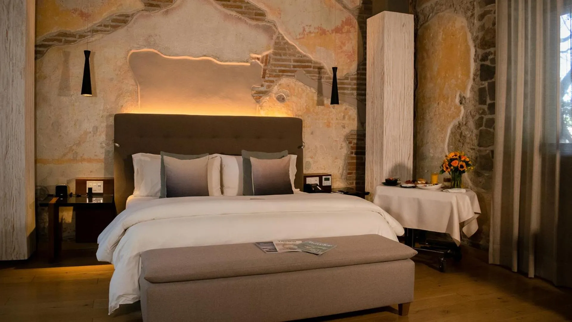 Bed in Cartesiano Boutique & Wellness Hotel