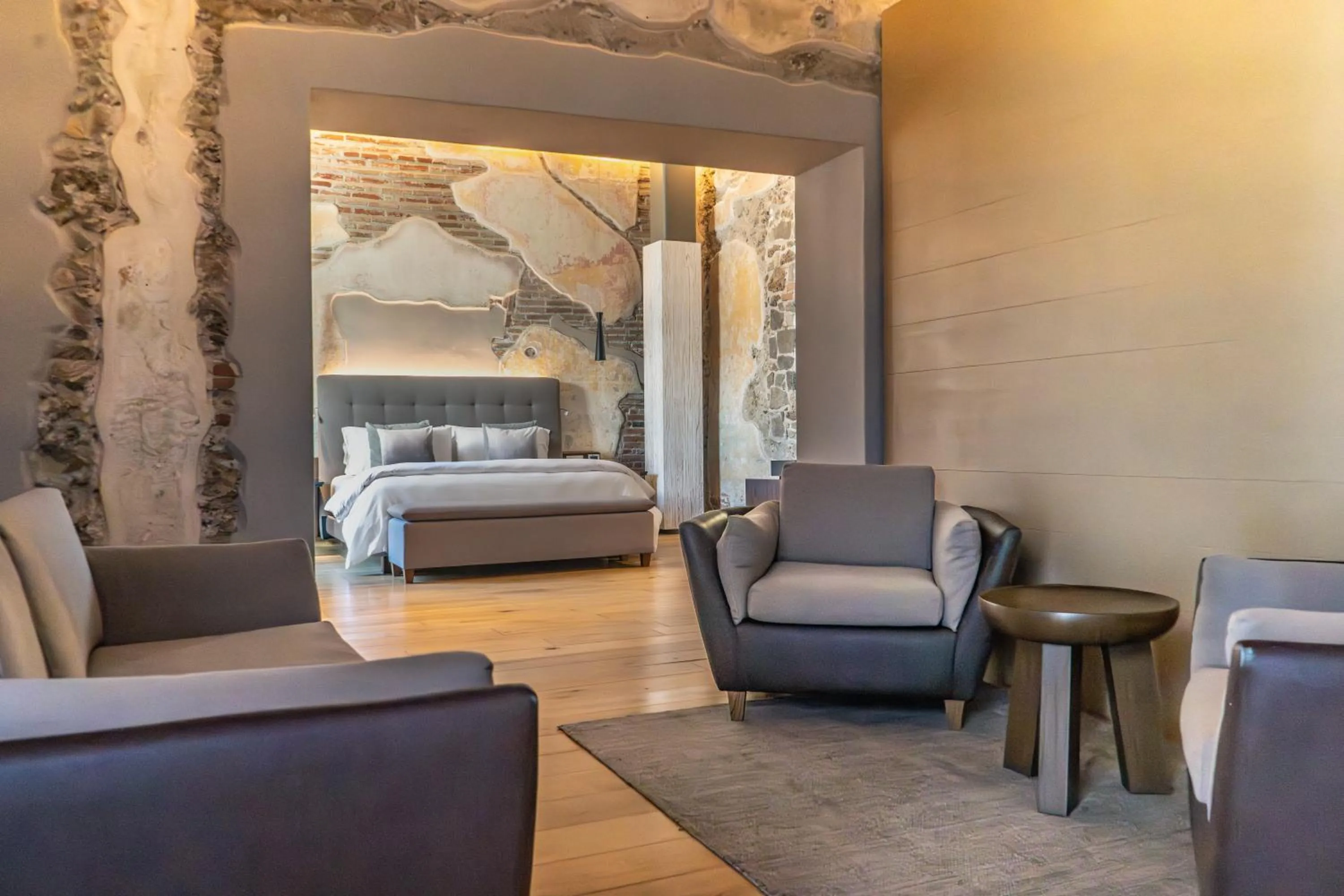 Bed in Cartesiano Boutique & Wellness Hotel