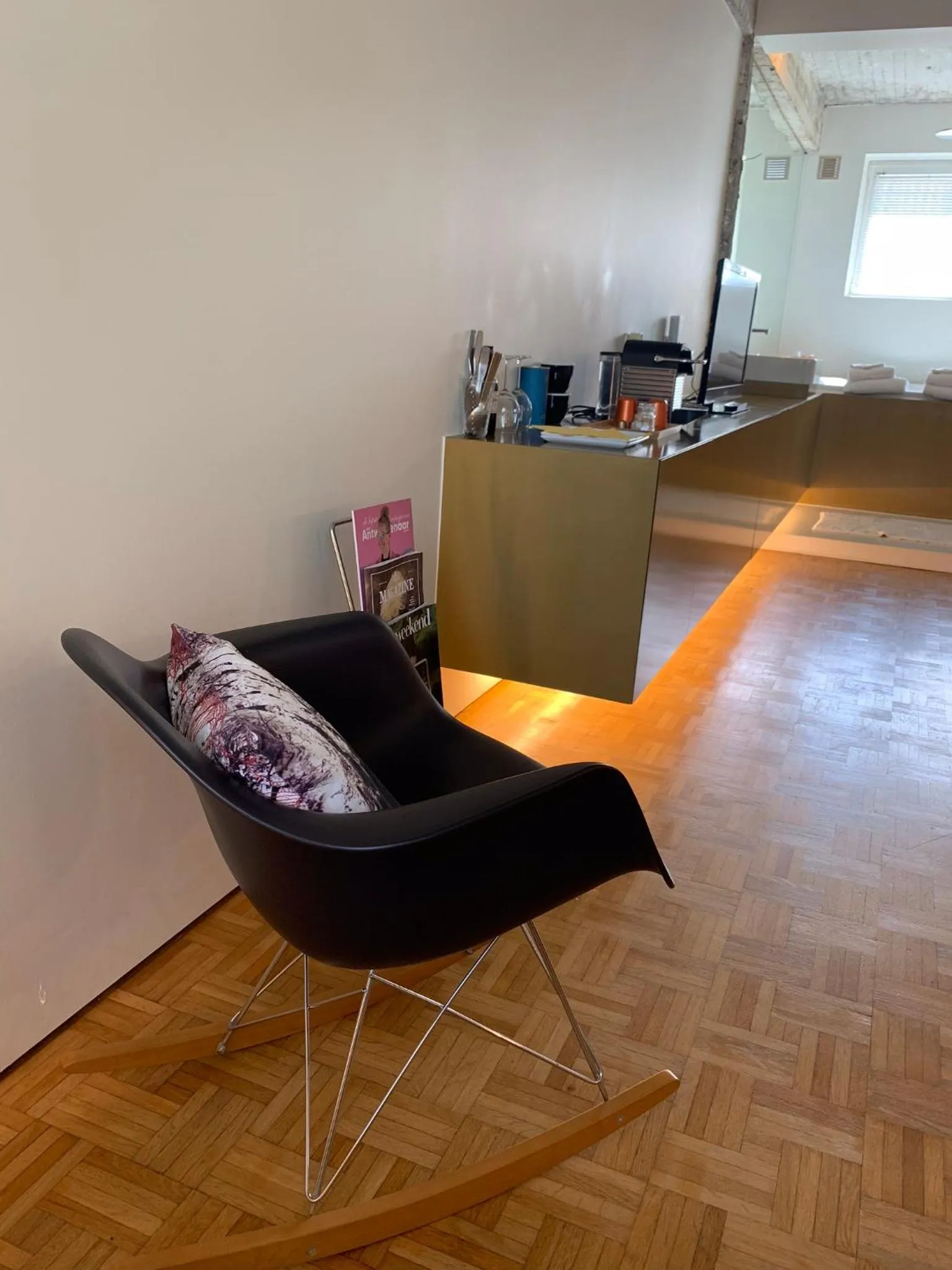 Seating area in B&B Yellow Submarine