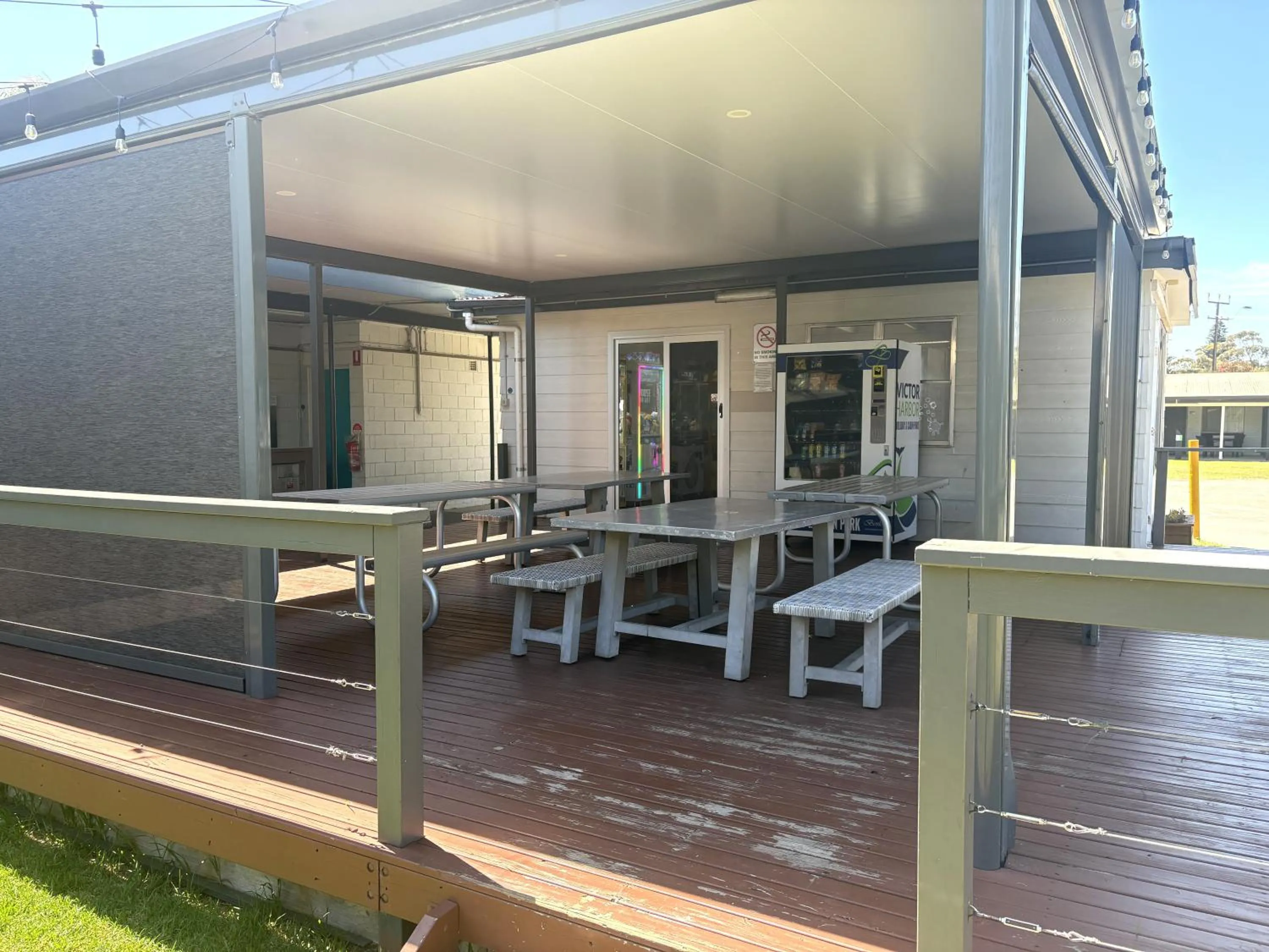 Dining area in Victor Harbor Holiday Park
