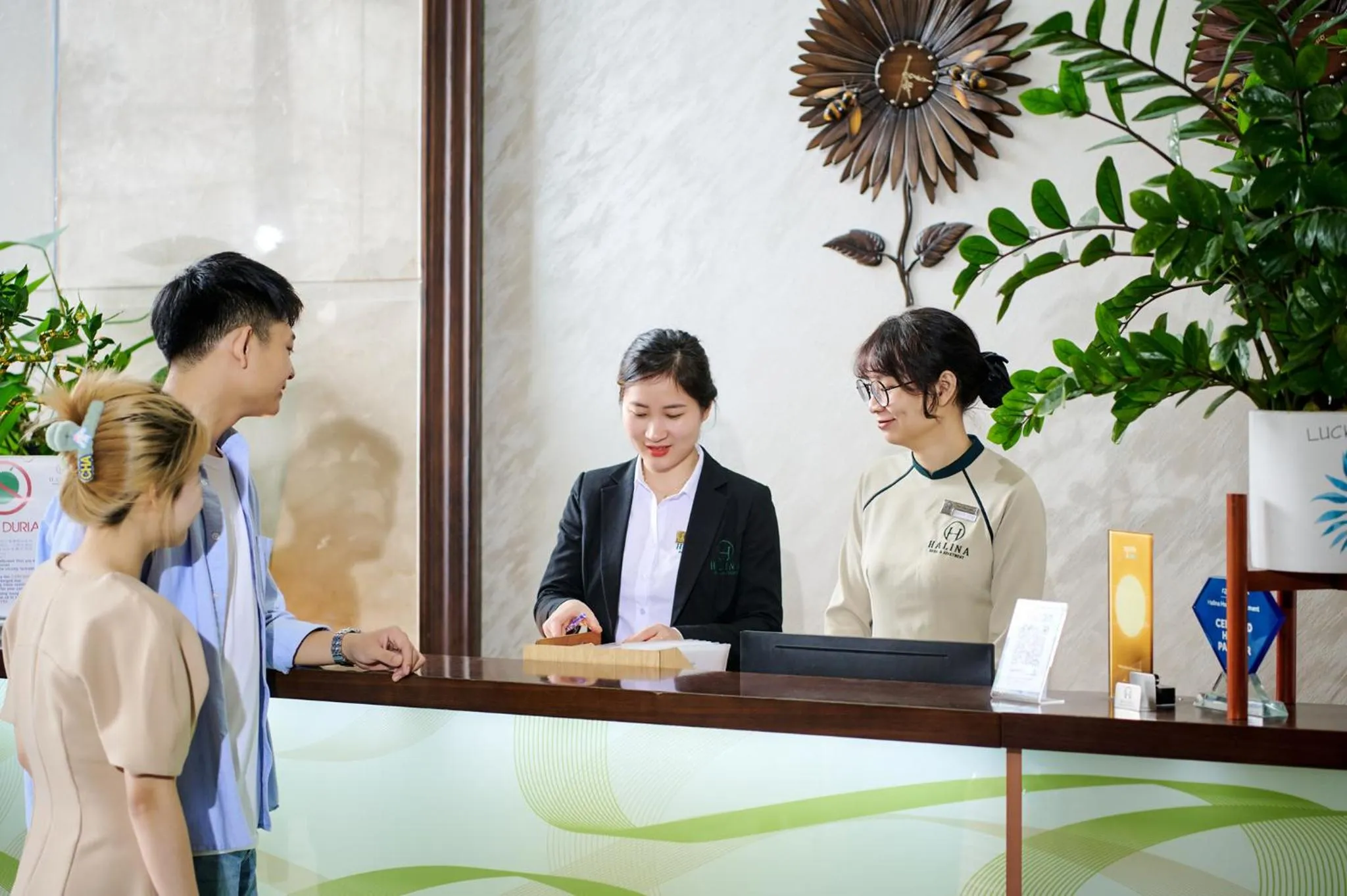 Lobby or reception in Halina Hotel and Apartment