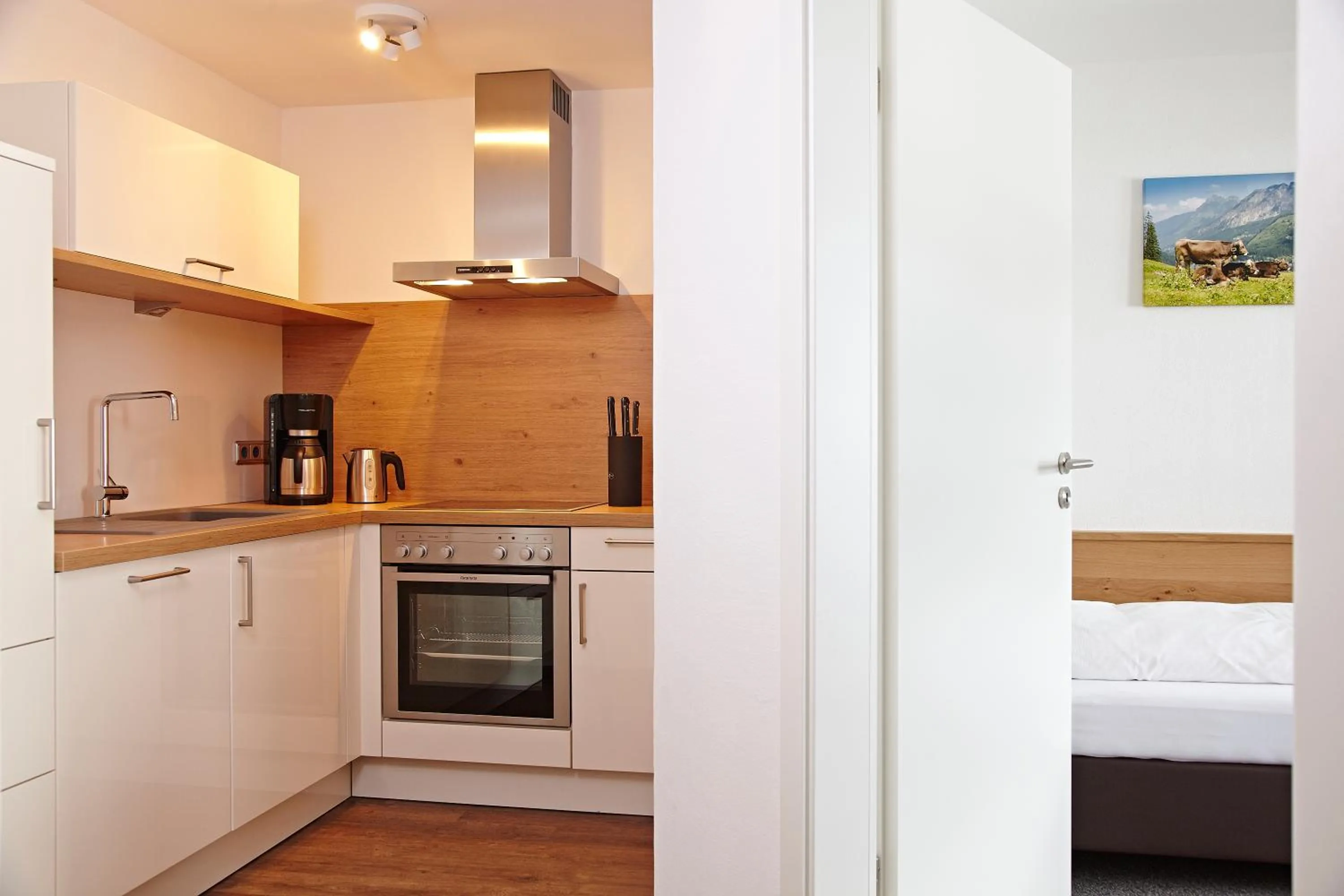 Kitchen or kitchenette in FEWO Schwandenhof