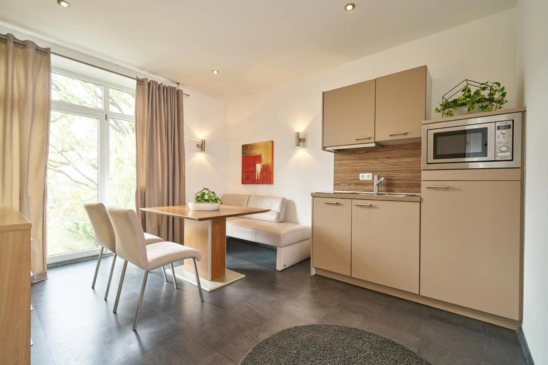 Kitchen or kitchenette in Hotel am Hof