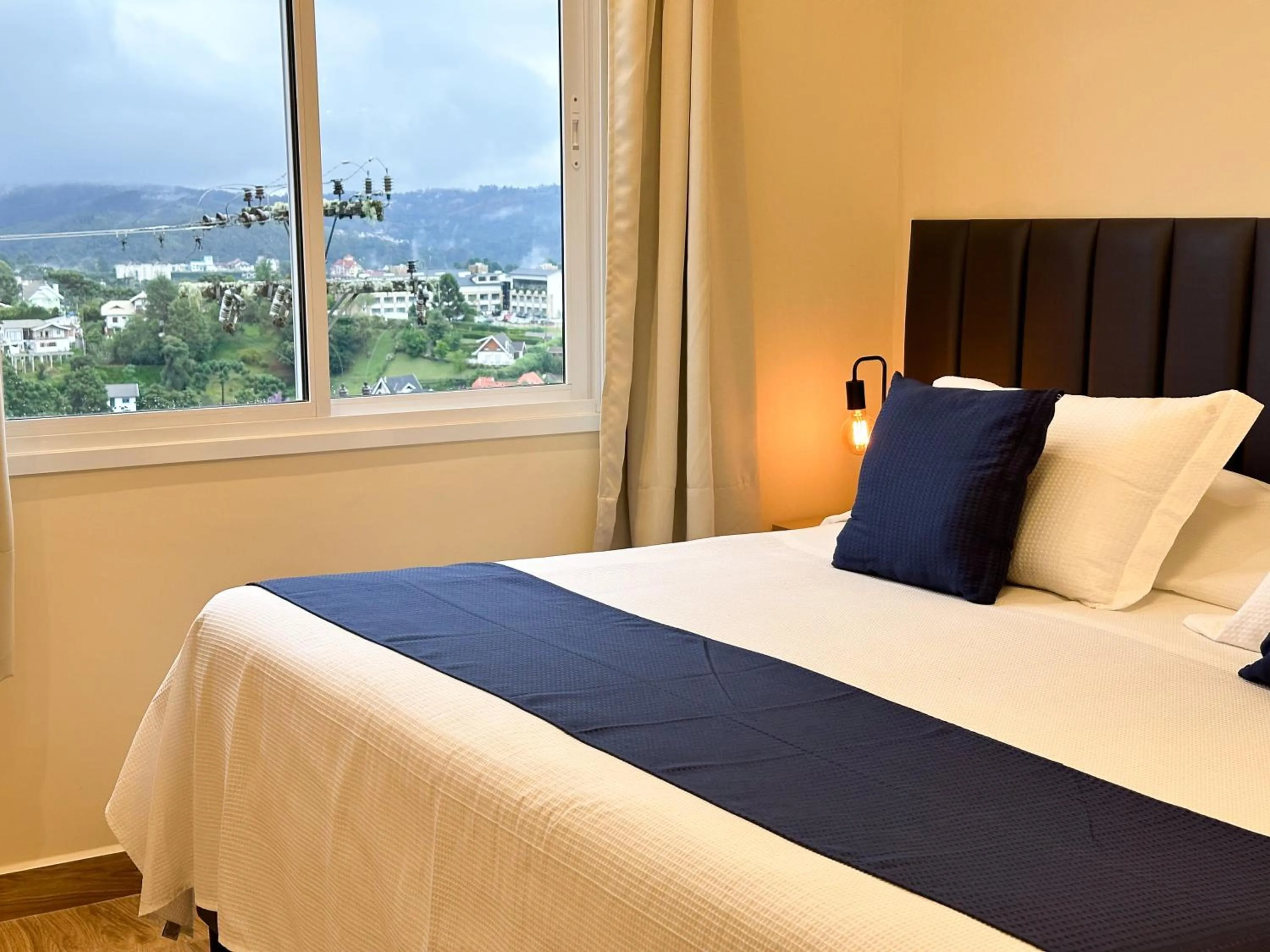 View (from property/room), Bed in Pousada Recanto Almeida