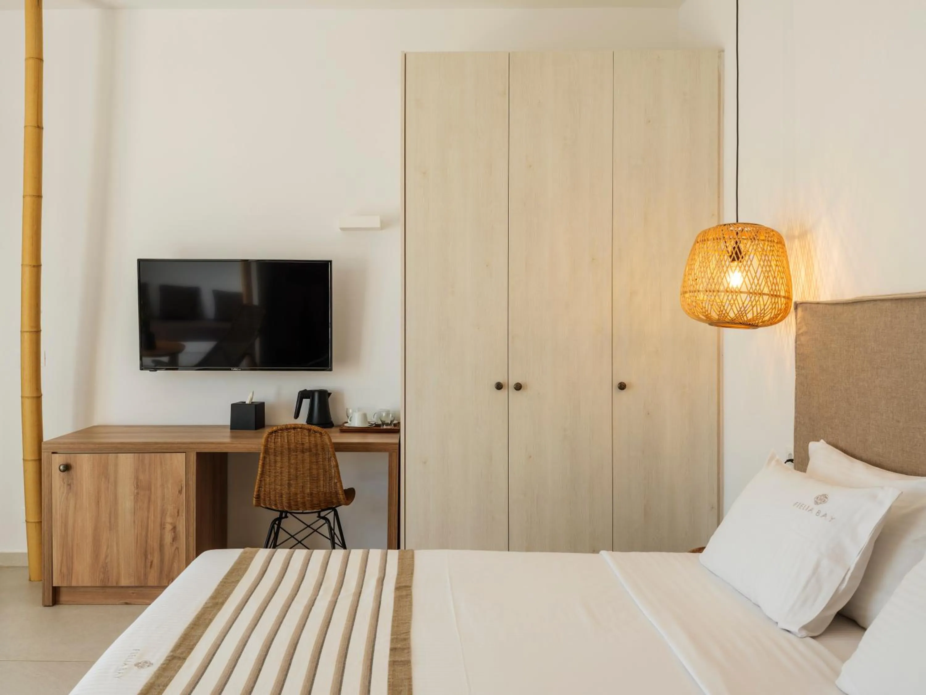 Bedroom, Bed in Ftelia Bay Boutique Hotel