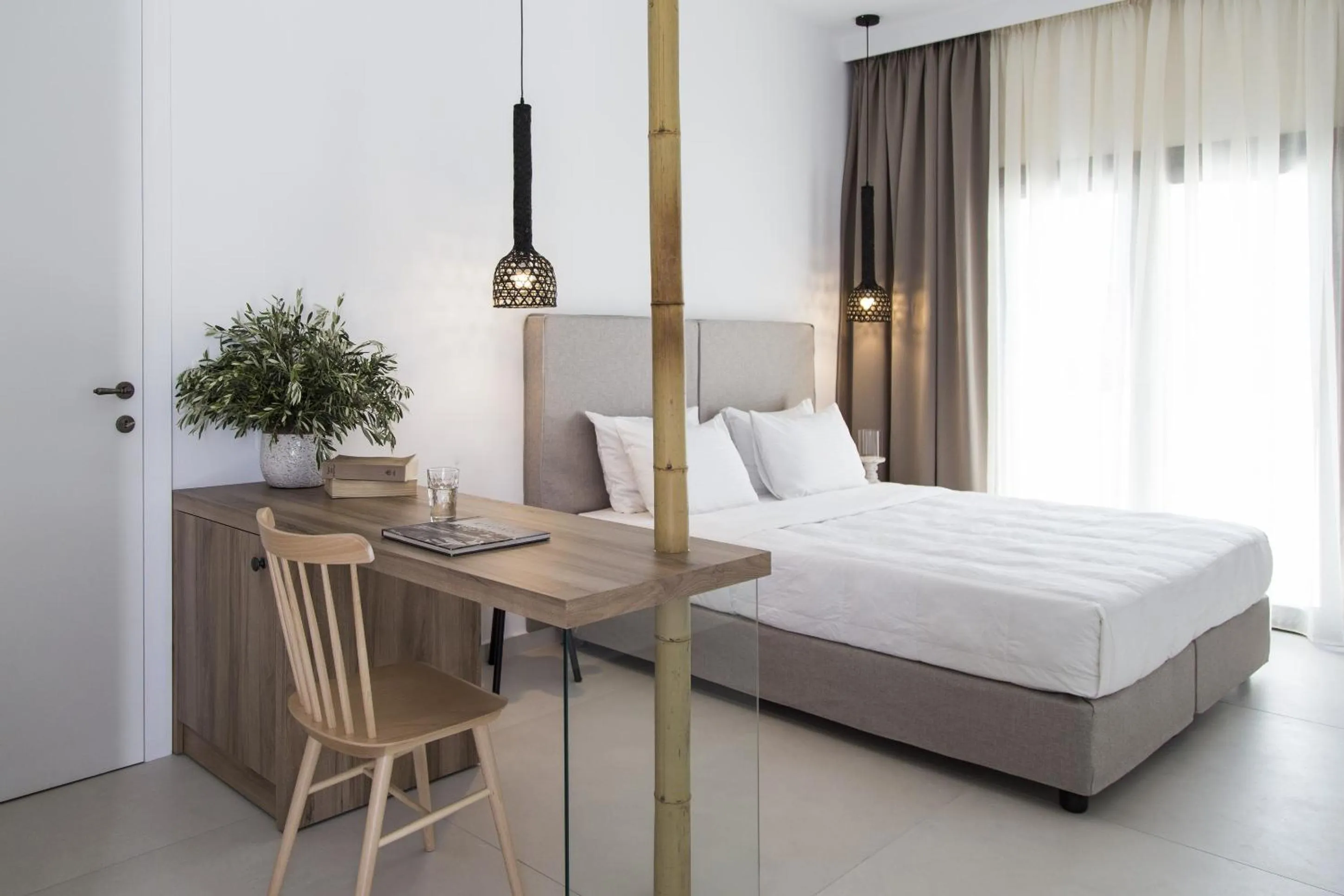 Photo of the whole room, Bed in Ftelia Bay Boutique Hotel