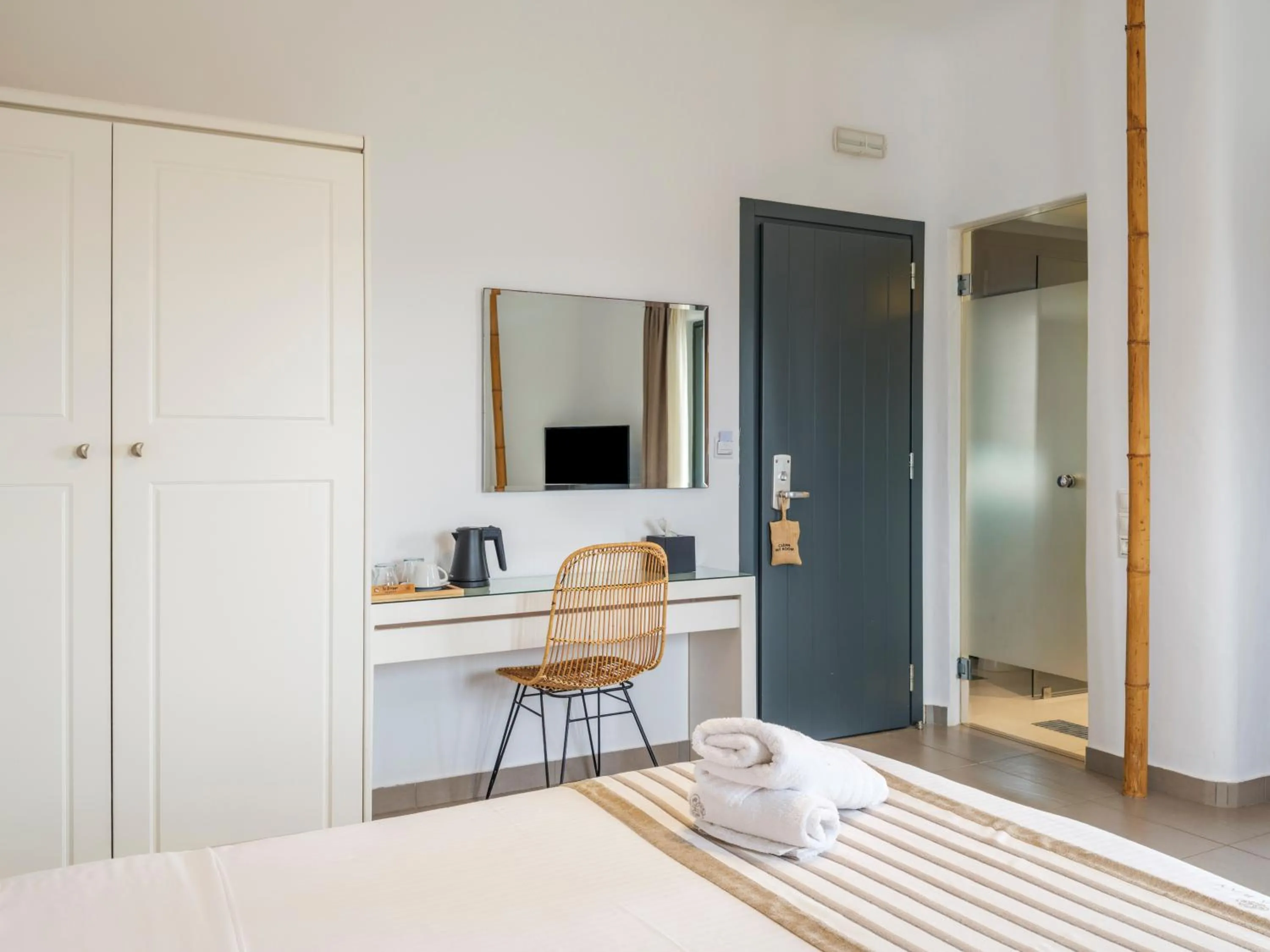 Bedroom, Bed in Ftelia Bay Boutique Hotel