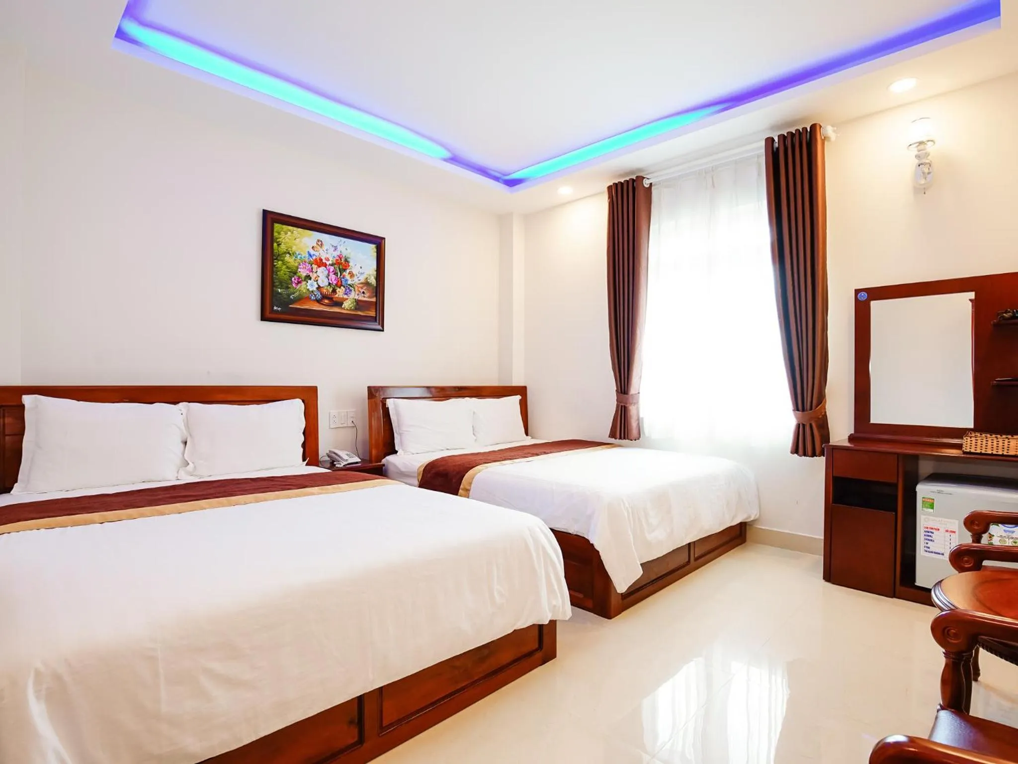 Bed in Dalat Venus Hotel