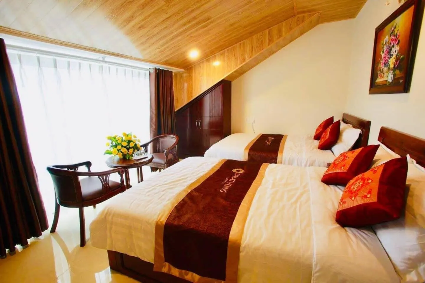 Bed in Dalat Venus Hotel