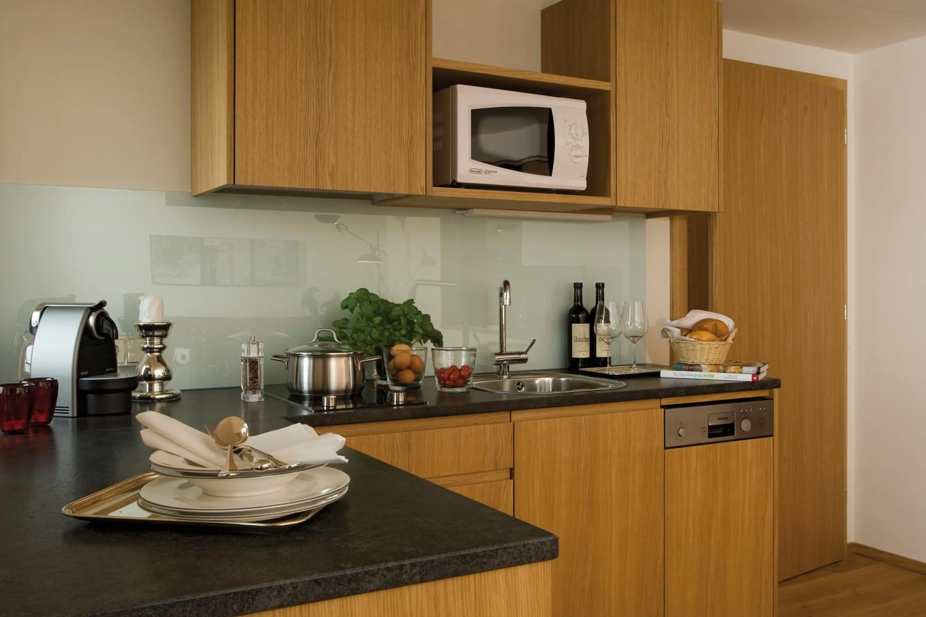 Kitchen or kitchenette in Hotel Alpenrose