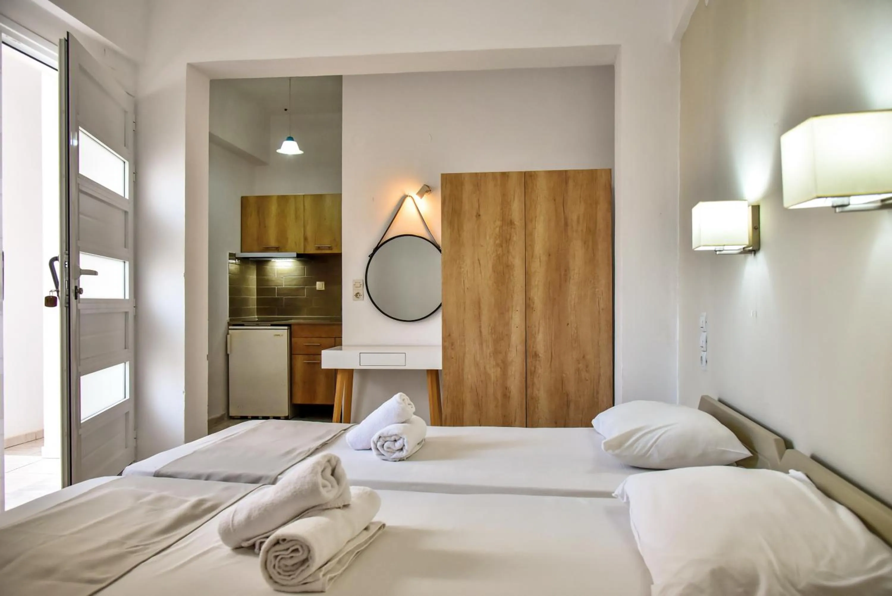 Bed in Iraklis Apartments