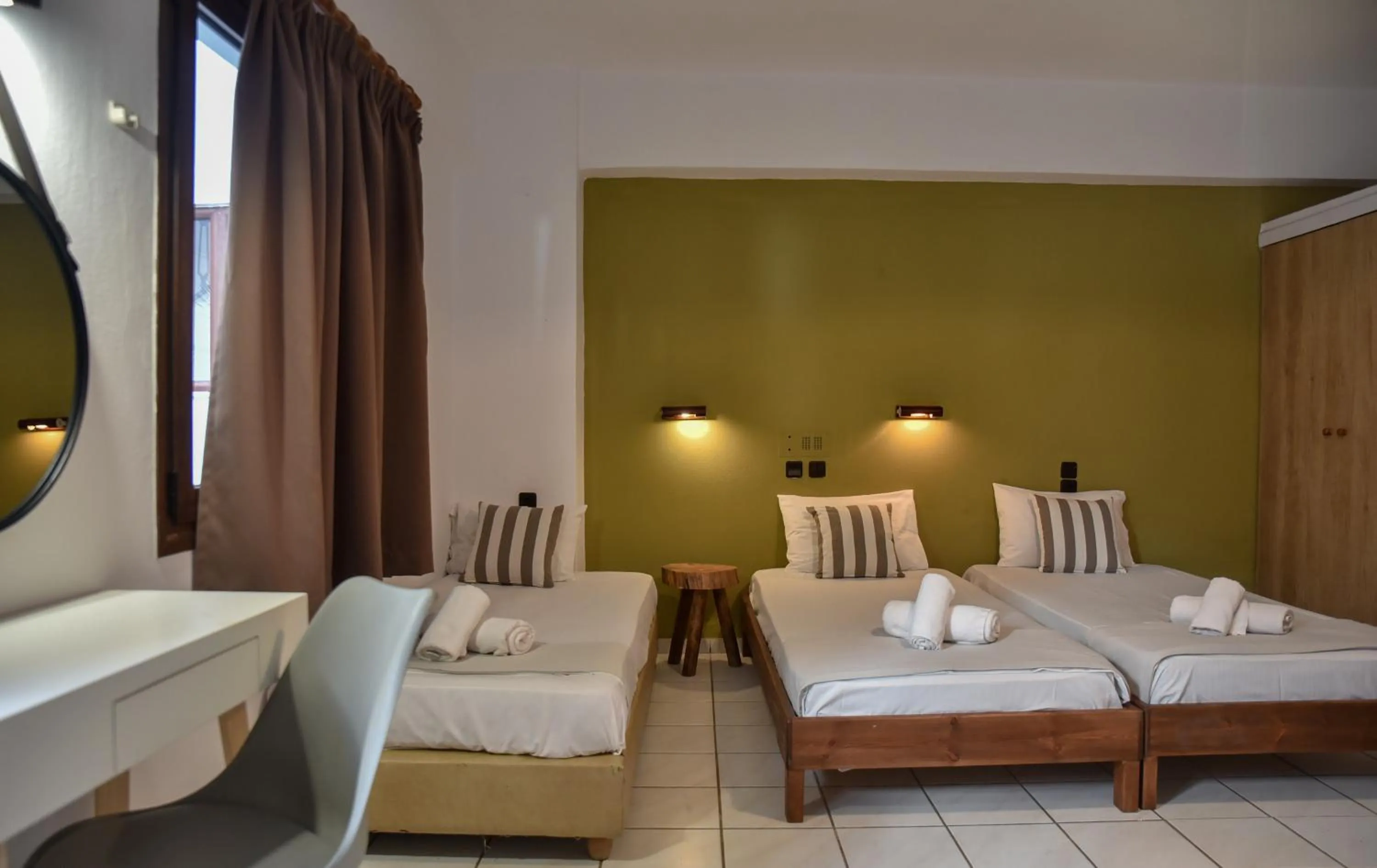 Bed in Iraklis Apartments