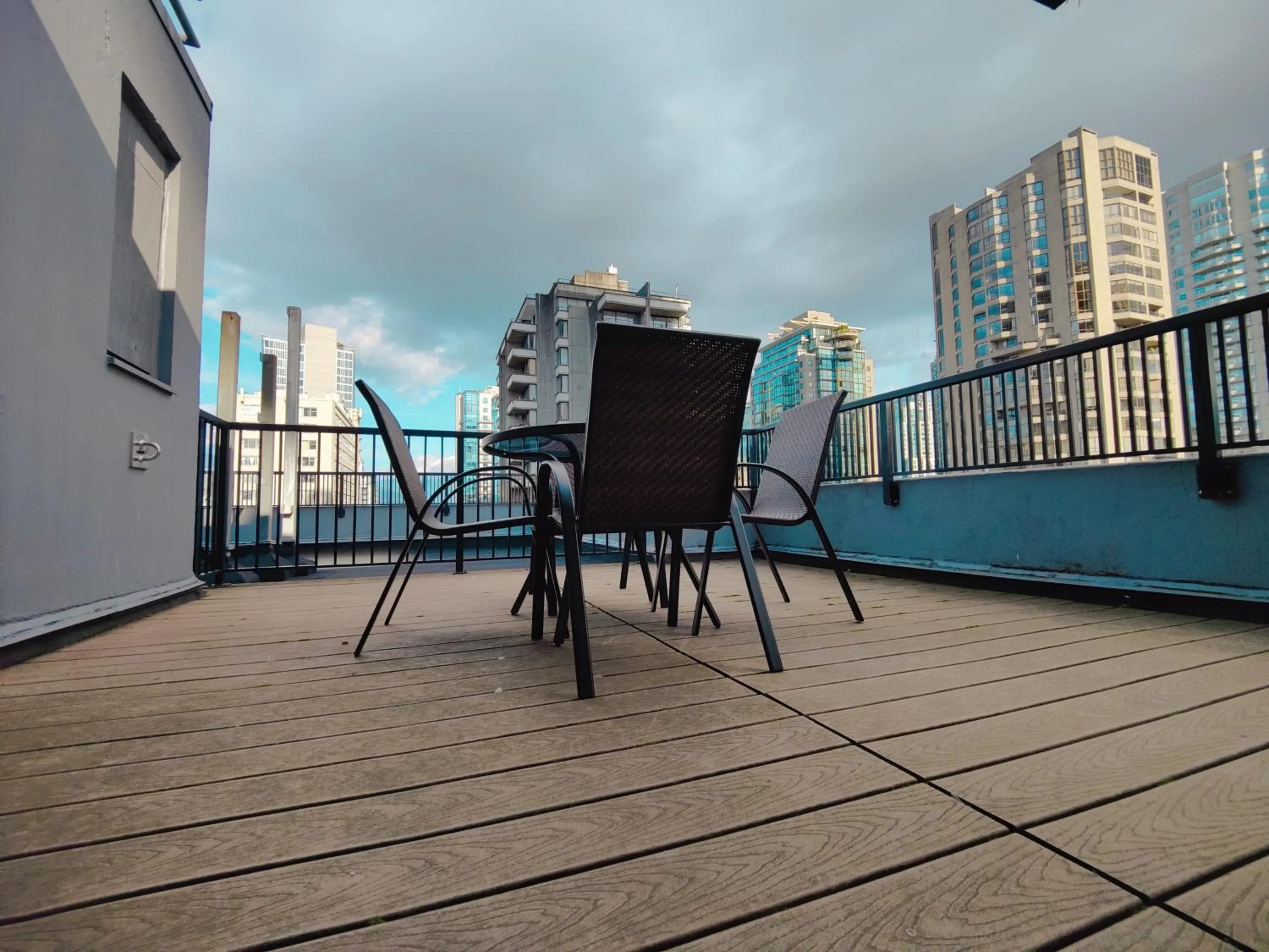 Patio in Divya Sutra Suites on Robson Downtown Vancouver