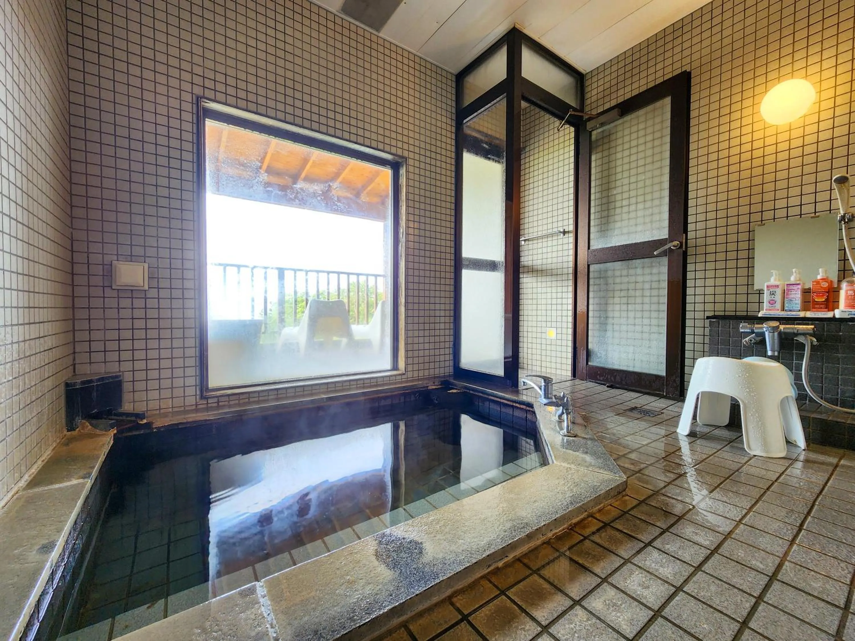 Hot Spring Bath in Iwanai Kogen Hotel