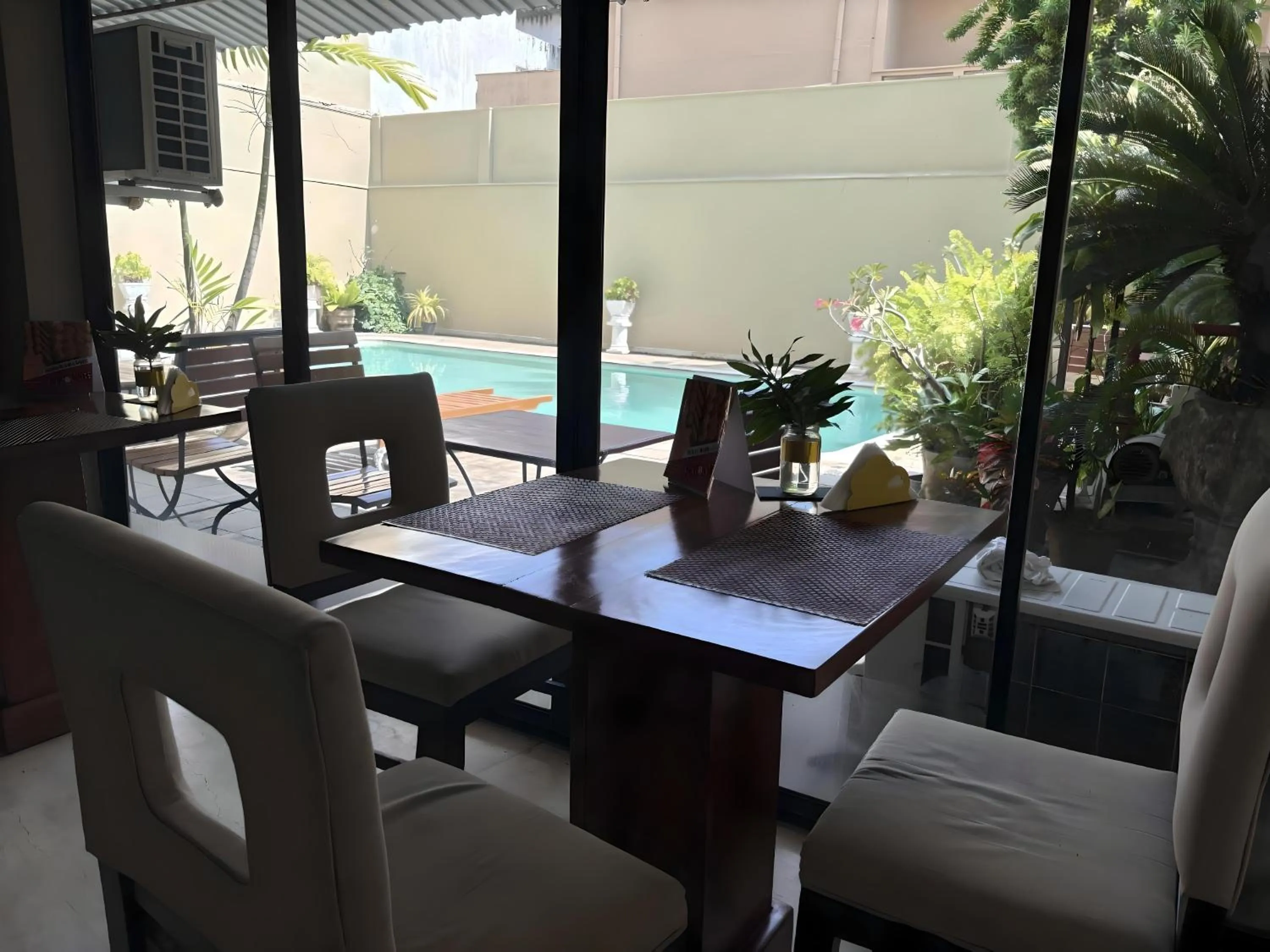 Pool view in Hotel Janaki