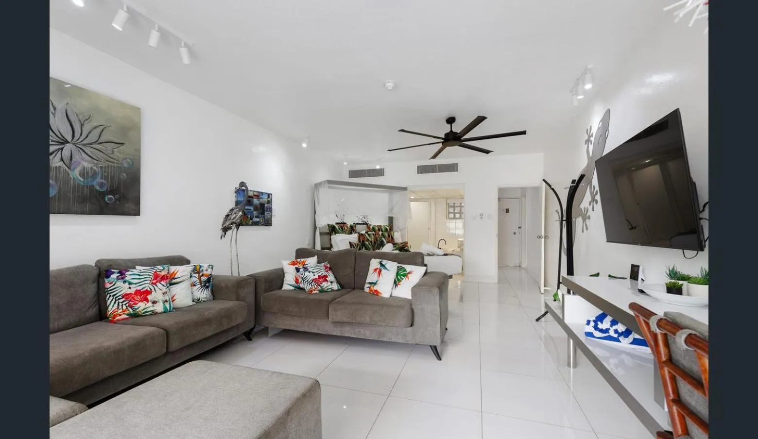 Communal lounge/ TV room in Club Tropical Resort - Official Onsite Reception & Check In