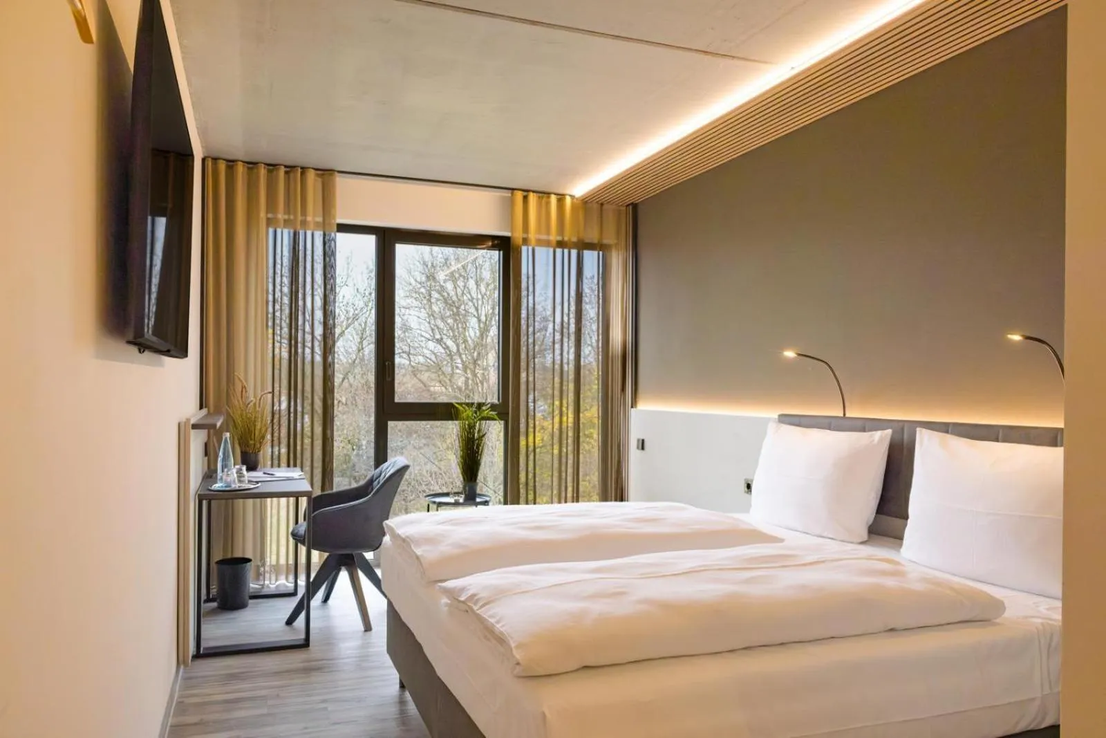 Bed in Hotel Schloss Lehen