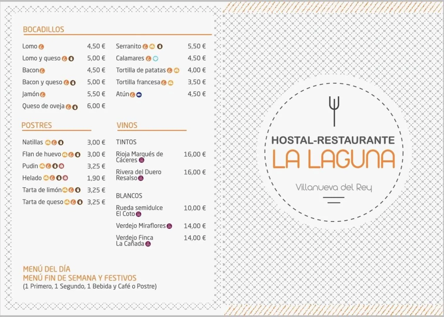 Restaurant/places to eat in Hostal La Laguna
