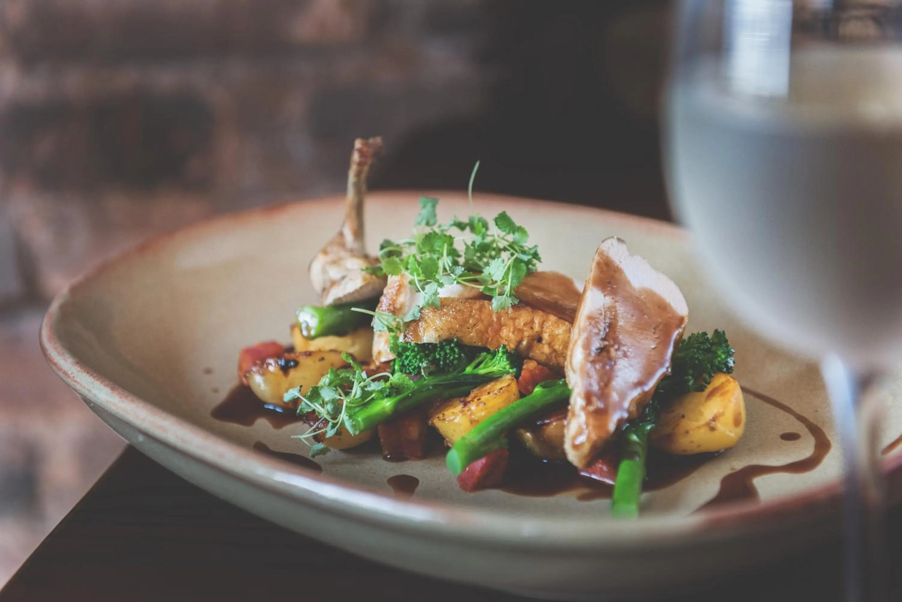 Food close-up in The Globe