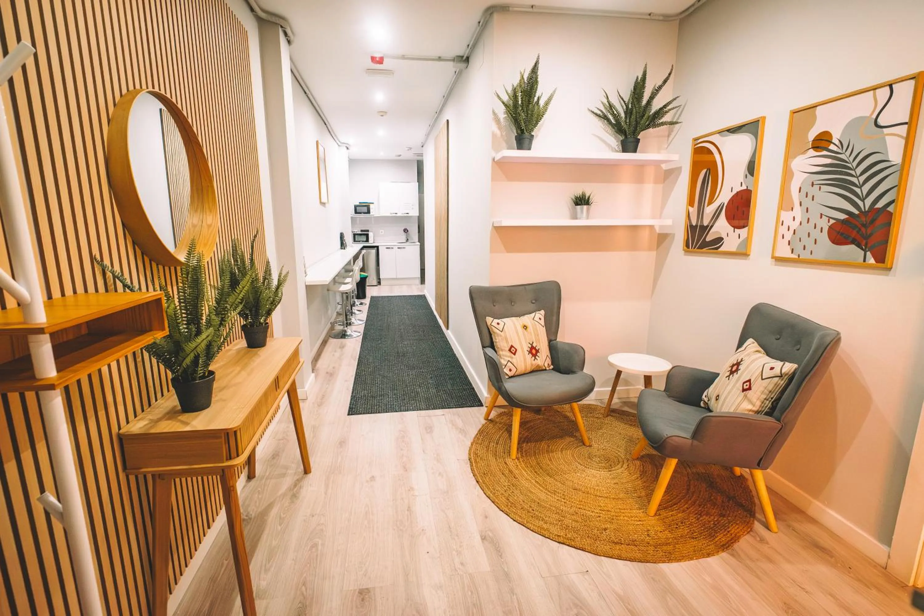 Living room in Fira Rooms Barcelona Hospitalet