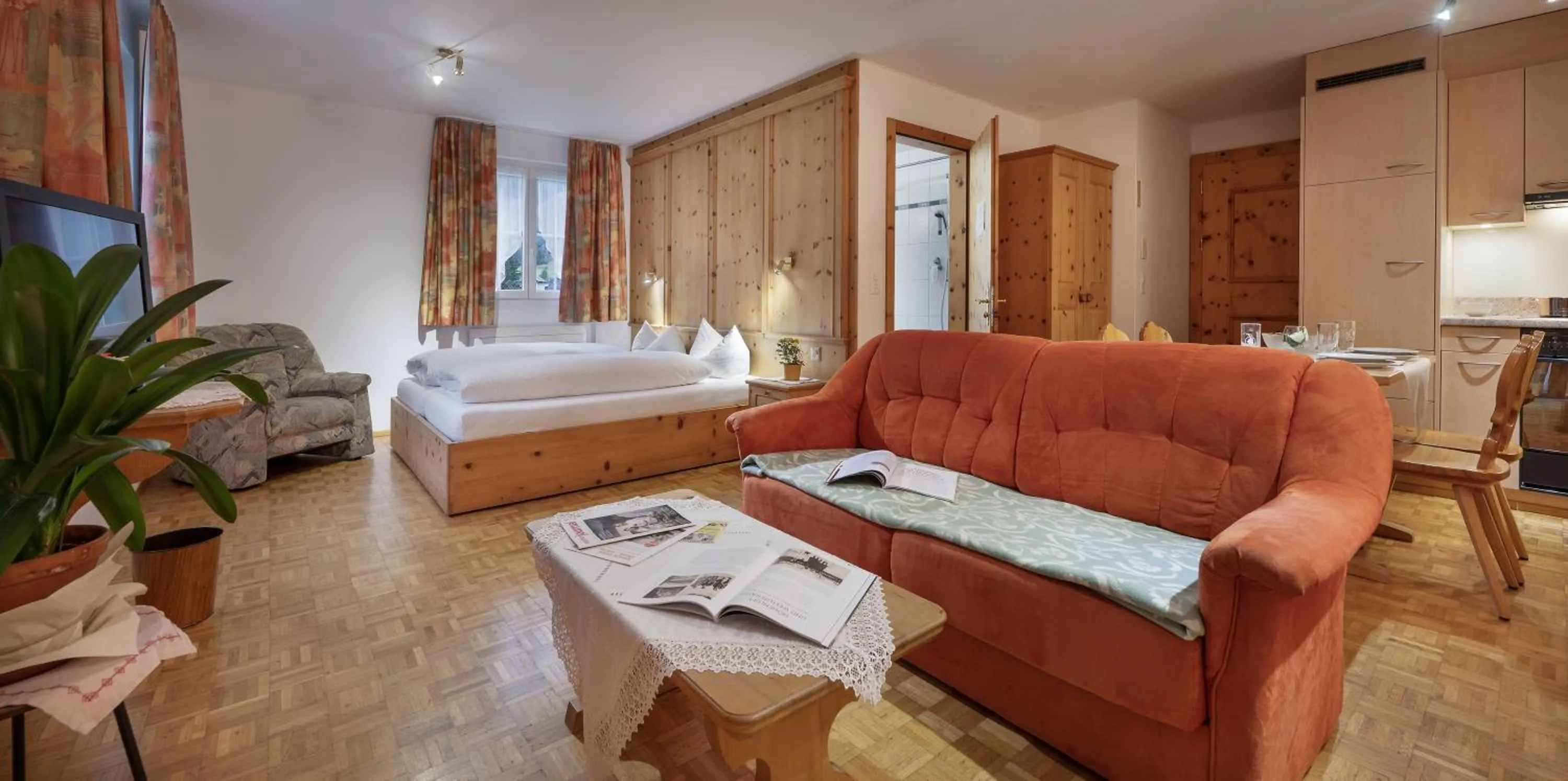 Living room, Bed in Hotel Acla Filli